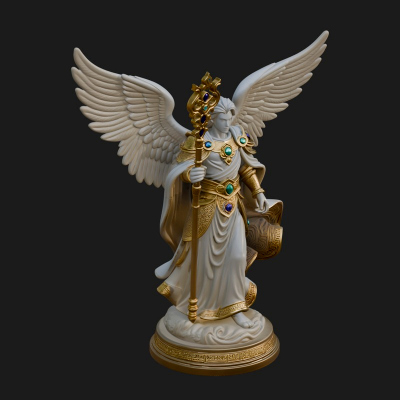 Archangel Michael Warrior Statue Design 36 3D Print Model
