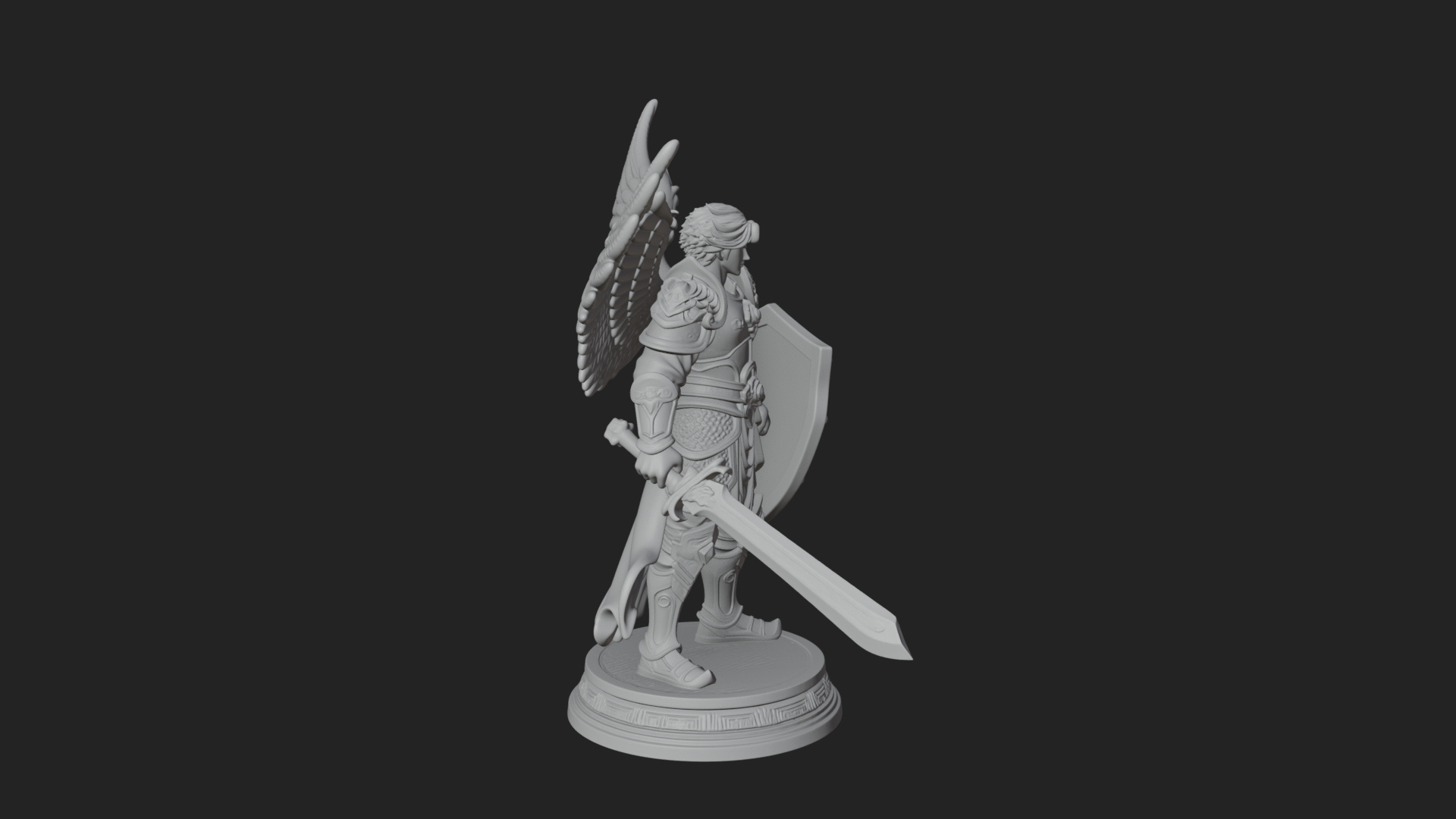 Archangel Michael Warrior Statue Design 37 3D Print Model 3D Model