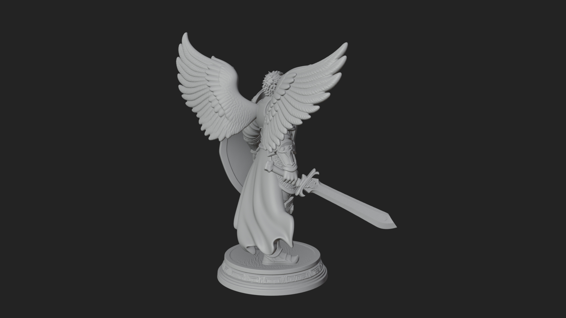 Archangel Michael Warrior Statue Design 37 3D Print Model 3D Model