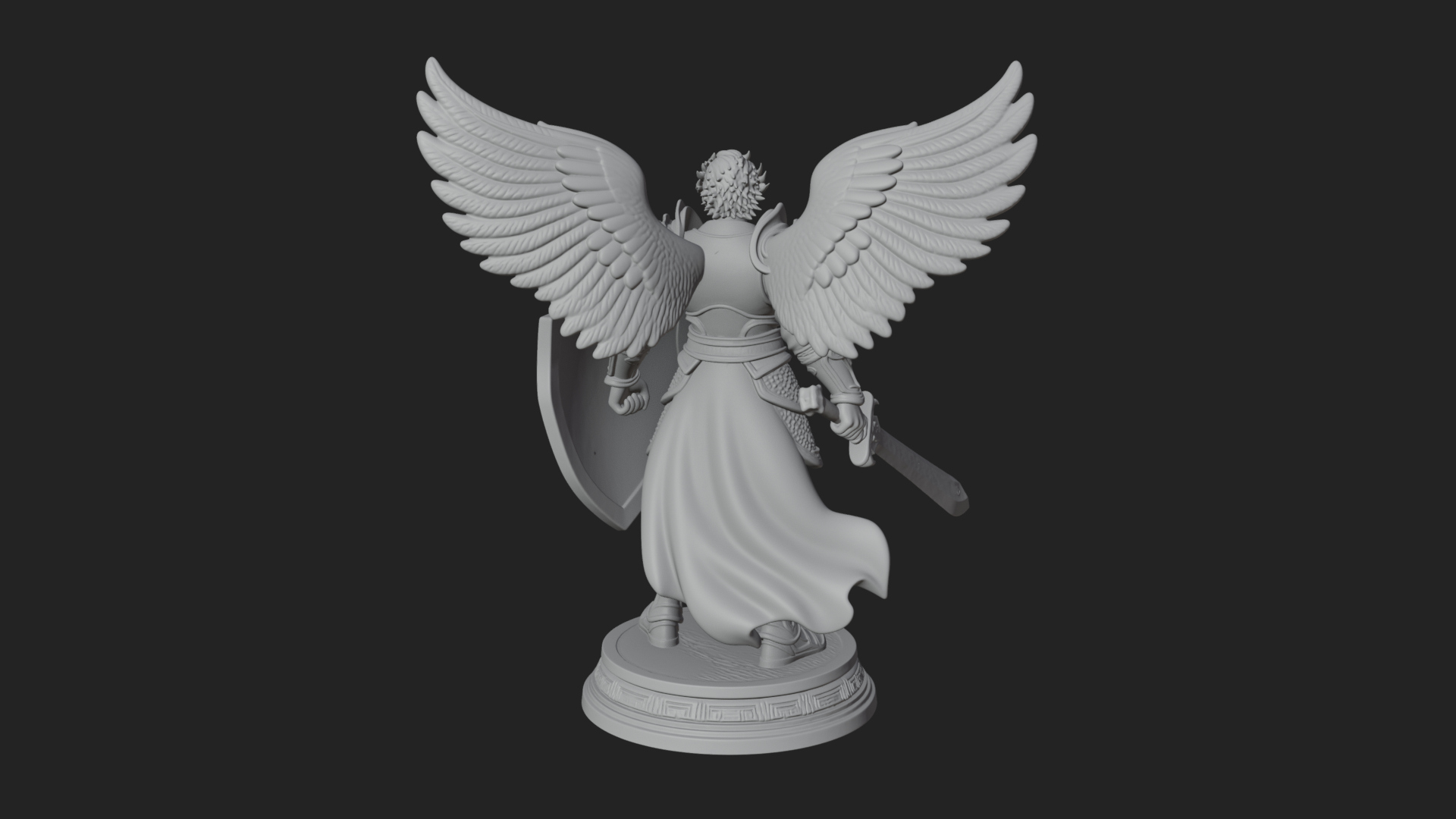 Archangel Michael Warrior Statue Design 37 3D Print Model 3D Model