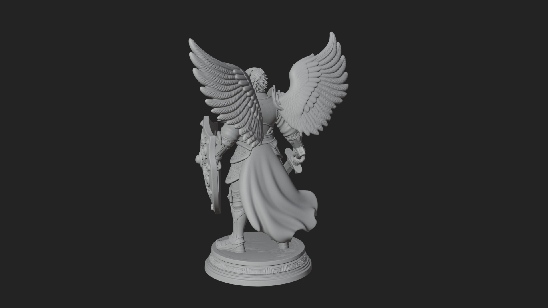 Archangel Michael Warrior Statue Design 37 3D Print Model 3D Model