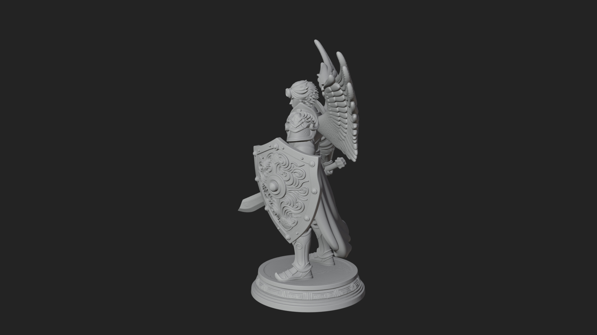 Archangel Michael Warrior Statue Design 37 3D Print Model 3D Model