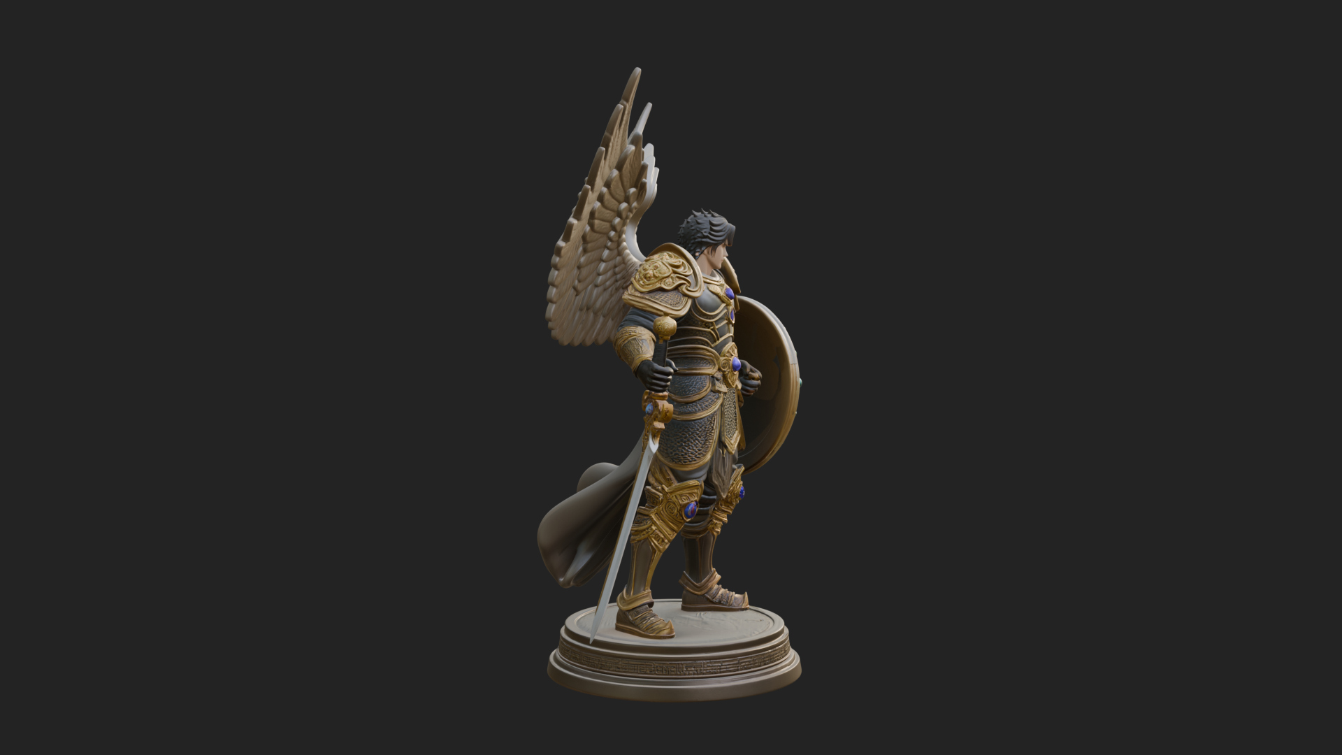 Archangel Michael Warrior Statue Design 38 3D Print Model 3D Model