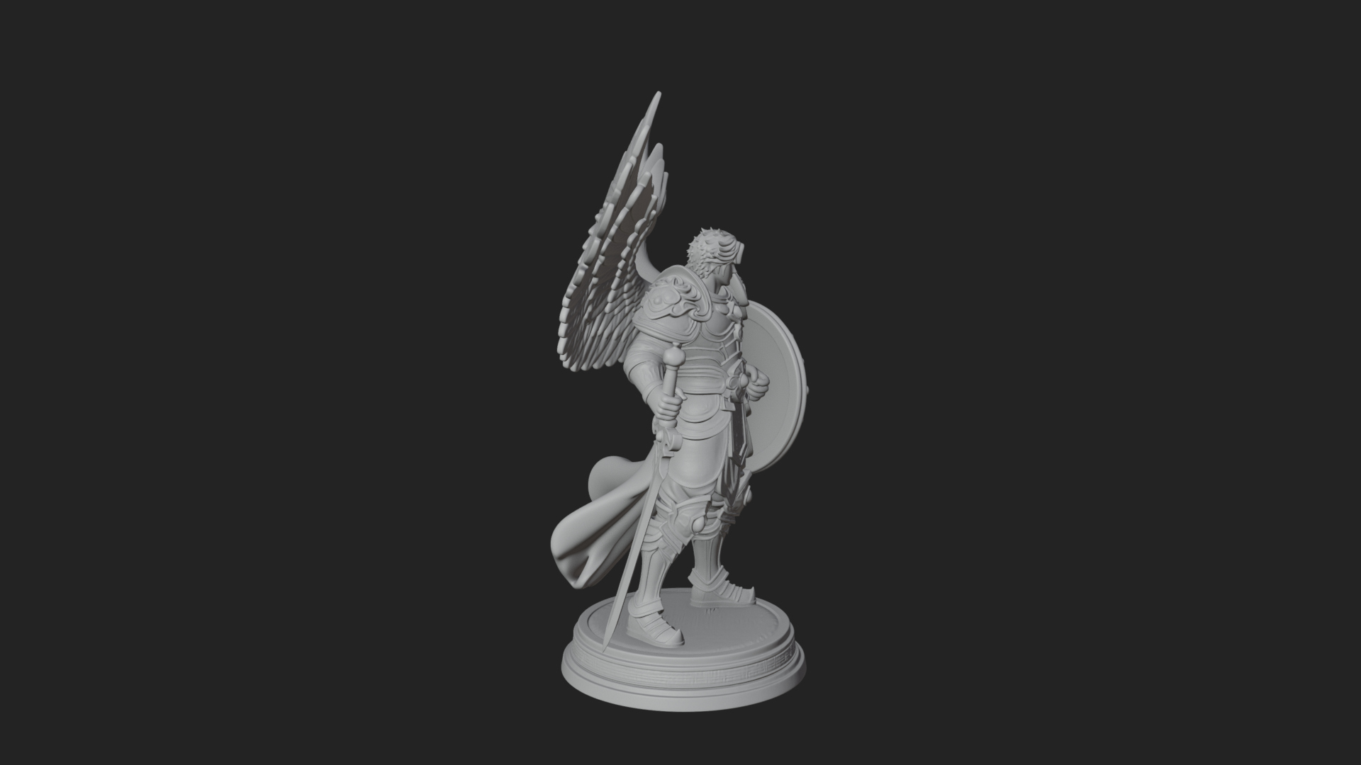 Archangel Michael Warrior Statue Design 38 3D Print Model 3D Model
