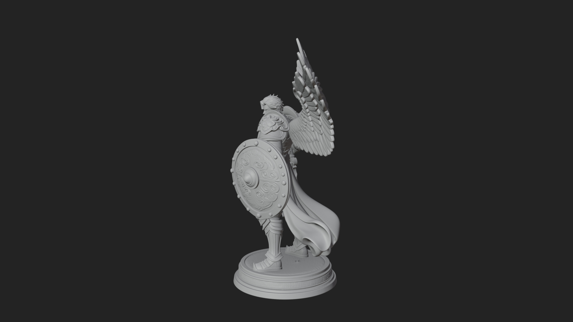 Archangel Michael Warrior Statue Design 38 3D Print Model 3D Model