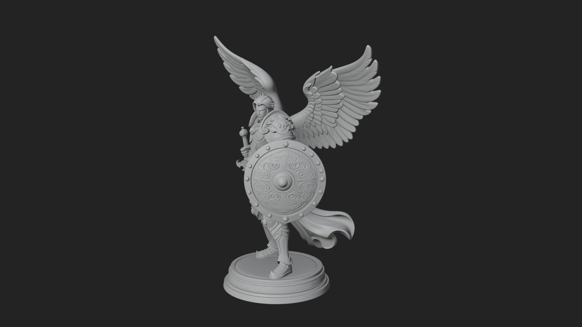 Archangel Michael Warrior Statue Design 38 3D Print Model 3D Model