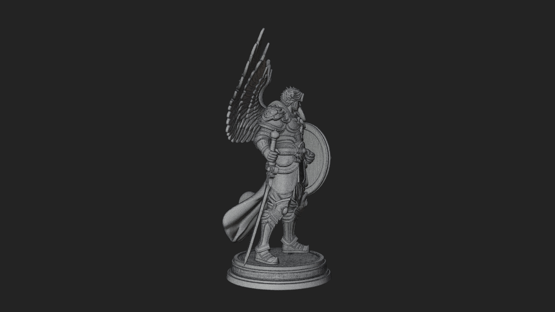 Archangel Michael Warrior Statue Design 38 3D Print Model 3D Model