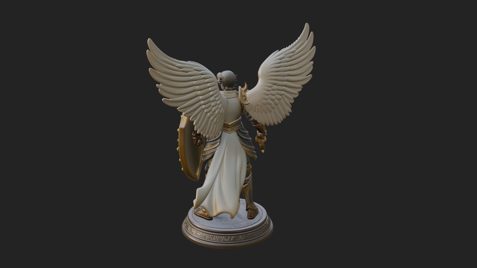 Archangel Michael Warrior Statue Design 39 3D Print Model 3D Model
