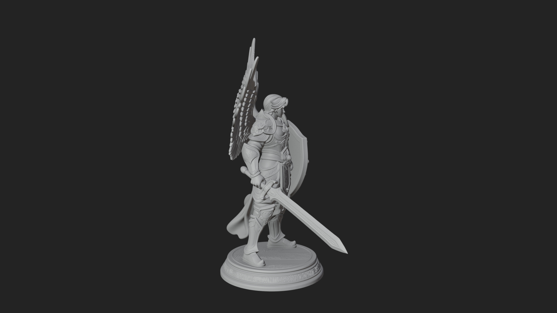 Archangel Michael Warrior Statue Design 39 3D Print Model 3D Model