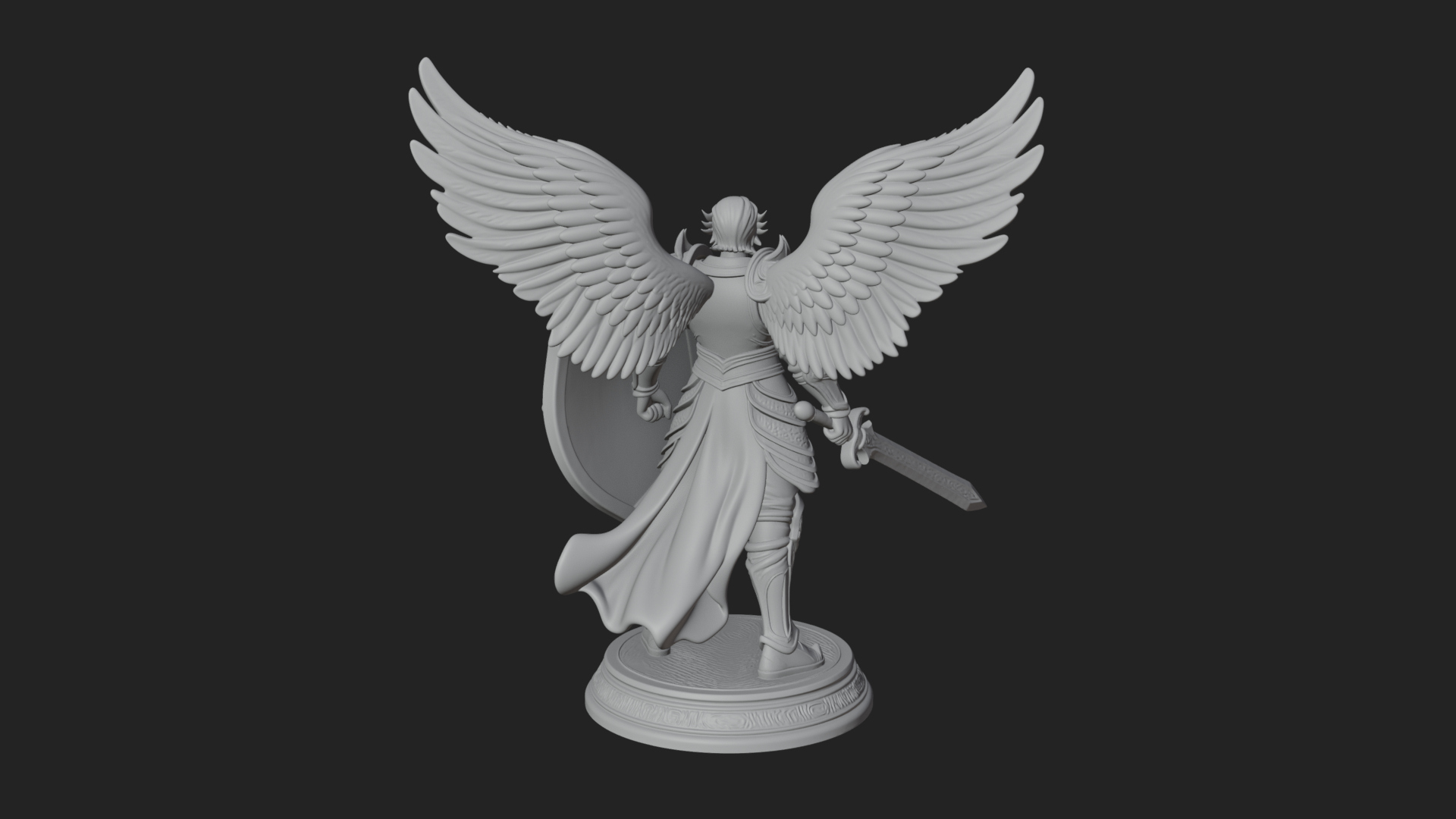 Archangel Michael Warrior Statue Design 39 3D Print Model 3D Model