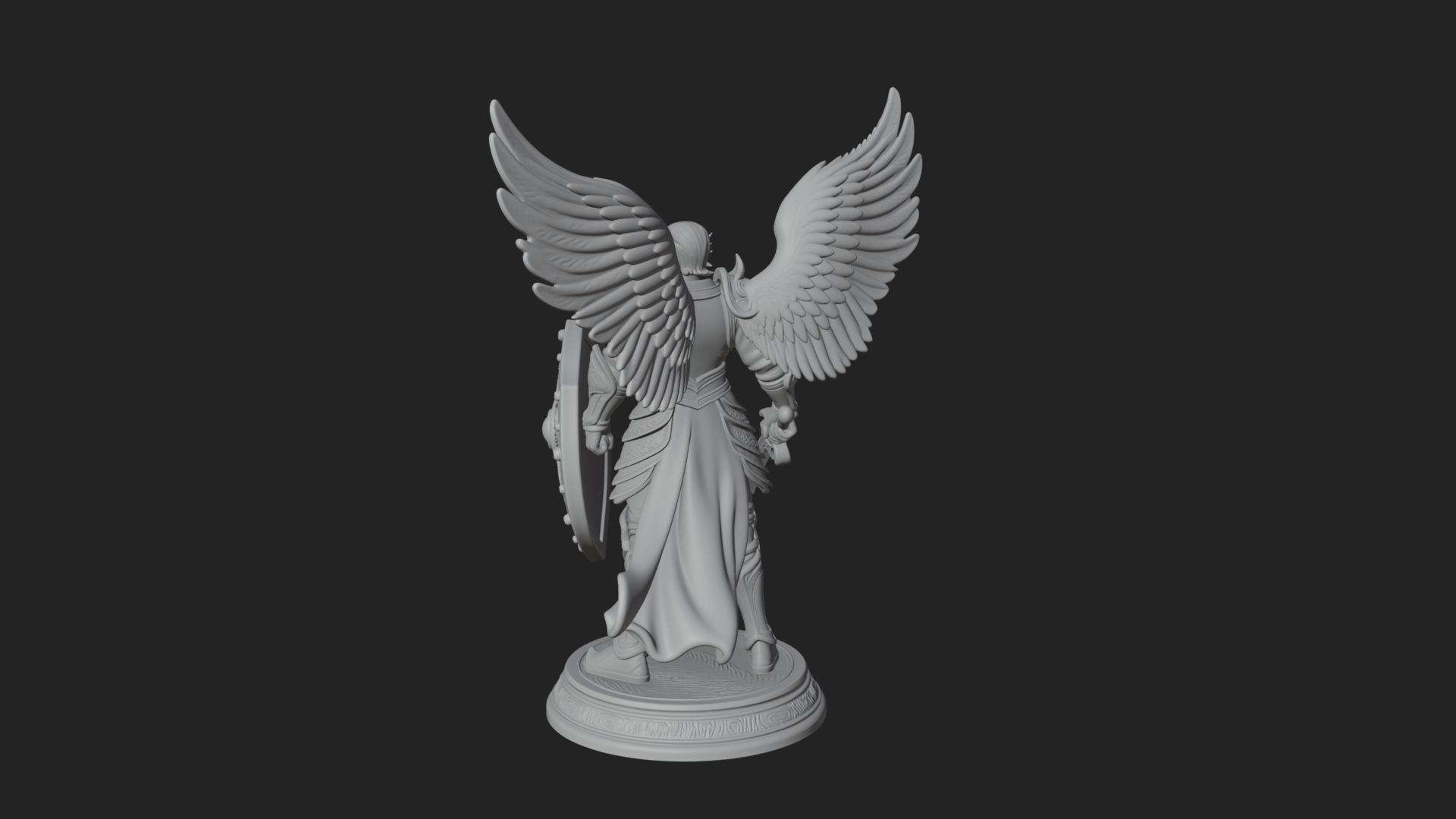 Archangel Michael Warrior Statue Design 39 3D Print Model 3D Model