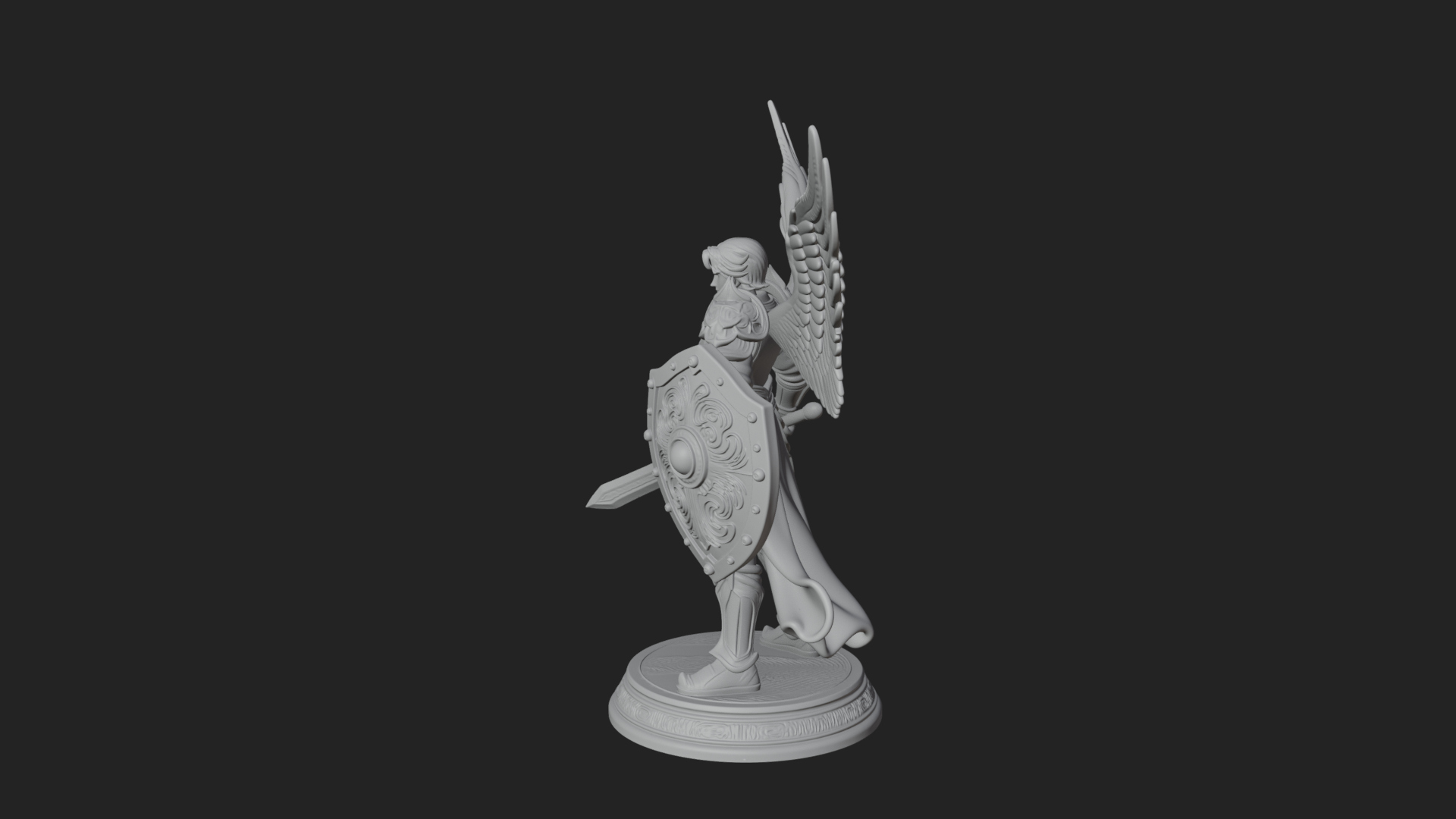 Archangel Michael Warrior Statue Design 39 3D Print Model 3D Model