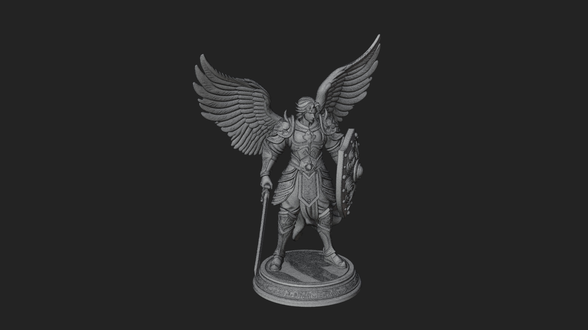 Archangel Michael Warrior Statue Design 39 3D Print Model 3D Model