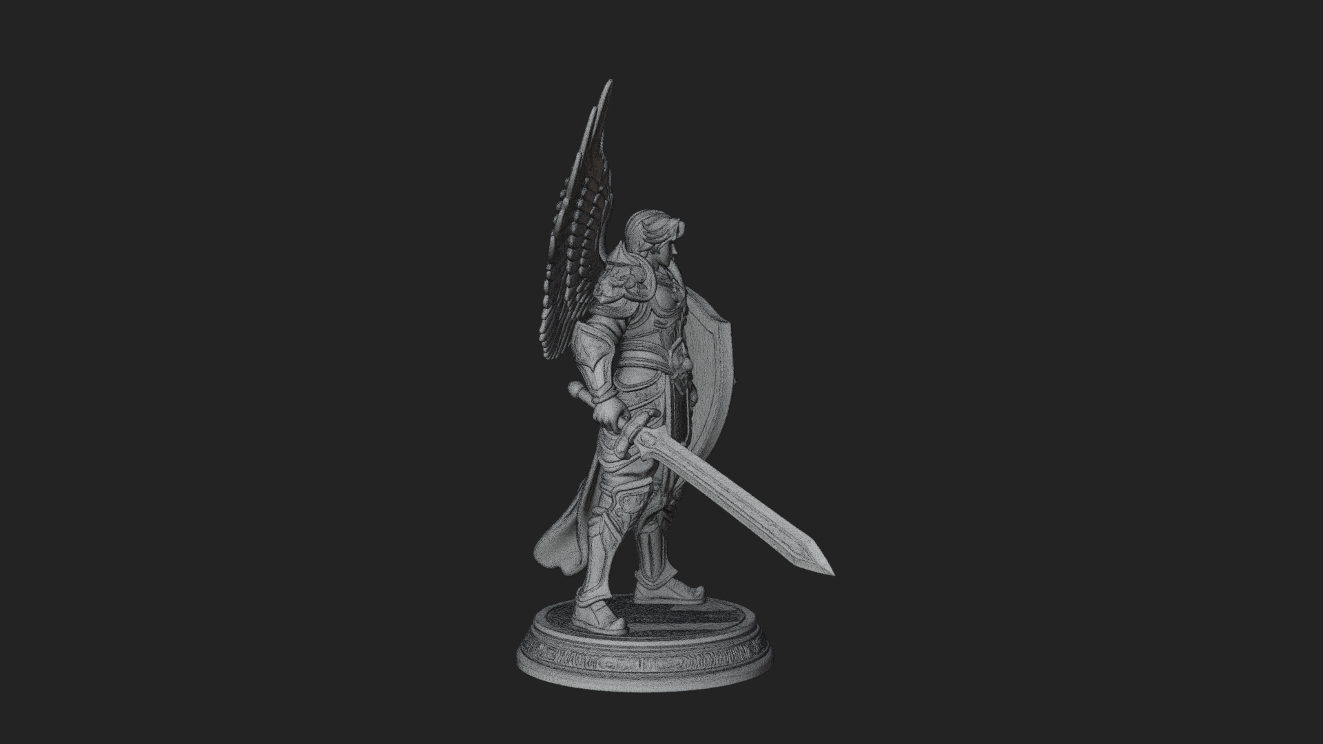 Archangel Michael Warrior Statue Design 39 3D Print Model 3D Model