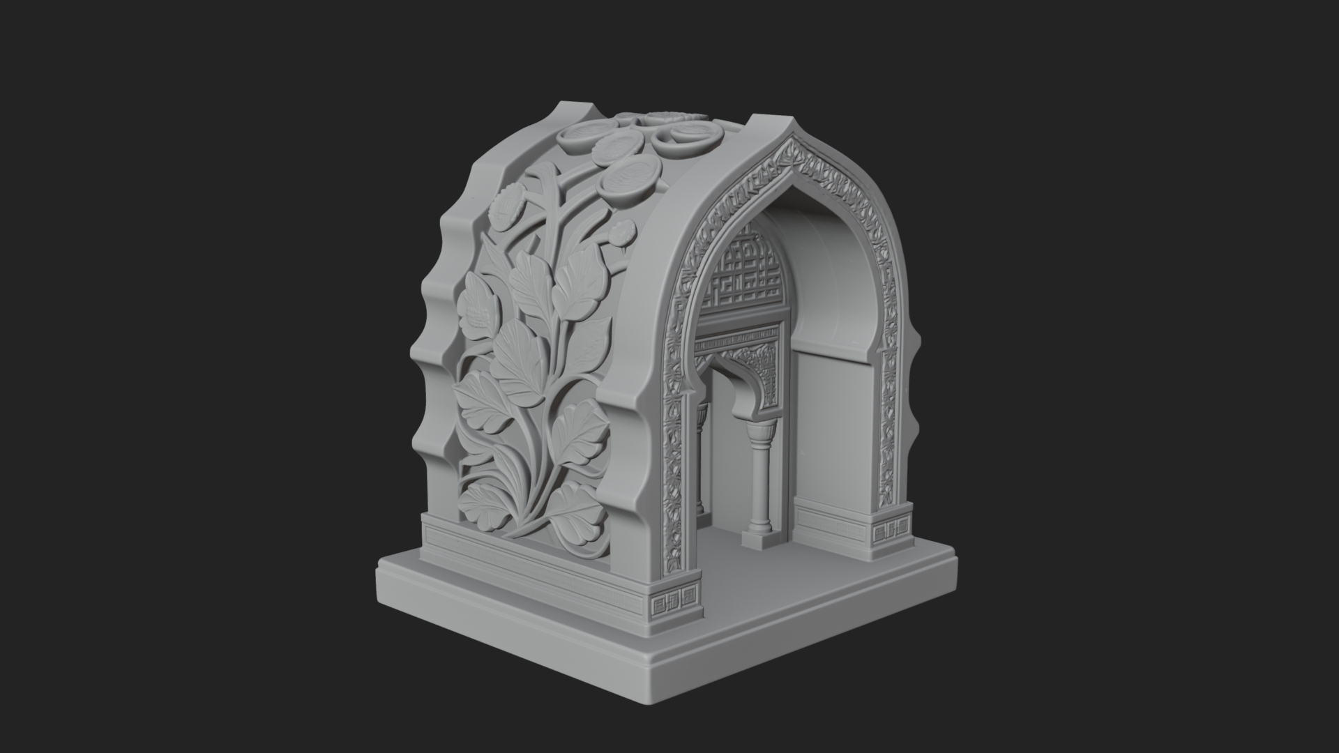 Arched Stone Pavilion Model Design 1 3D Print Model 3D Model