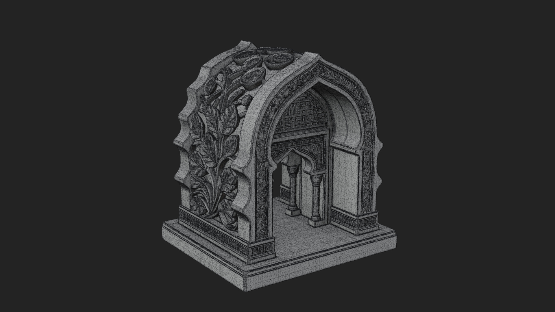 Arched Stone Pavilion Model Design 1 3D Print Model 3D Model