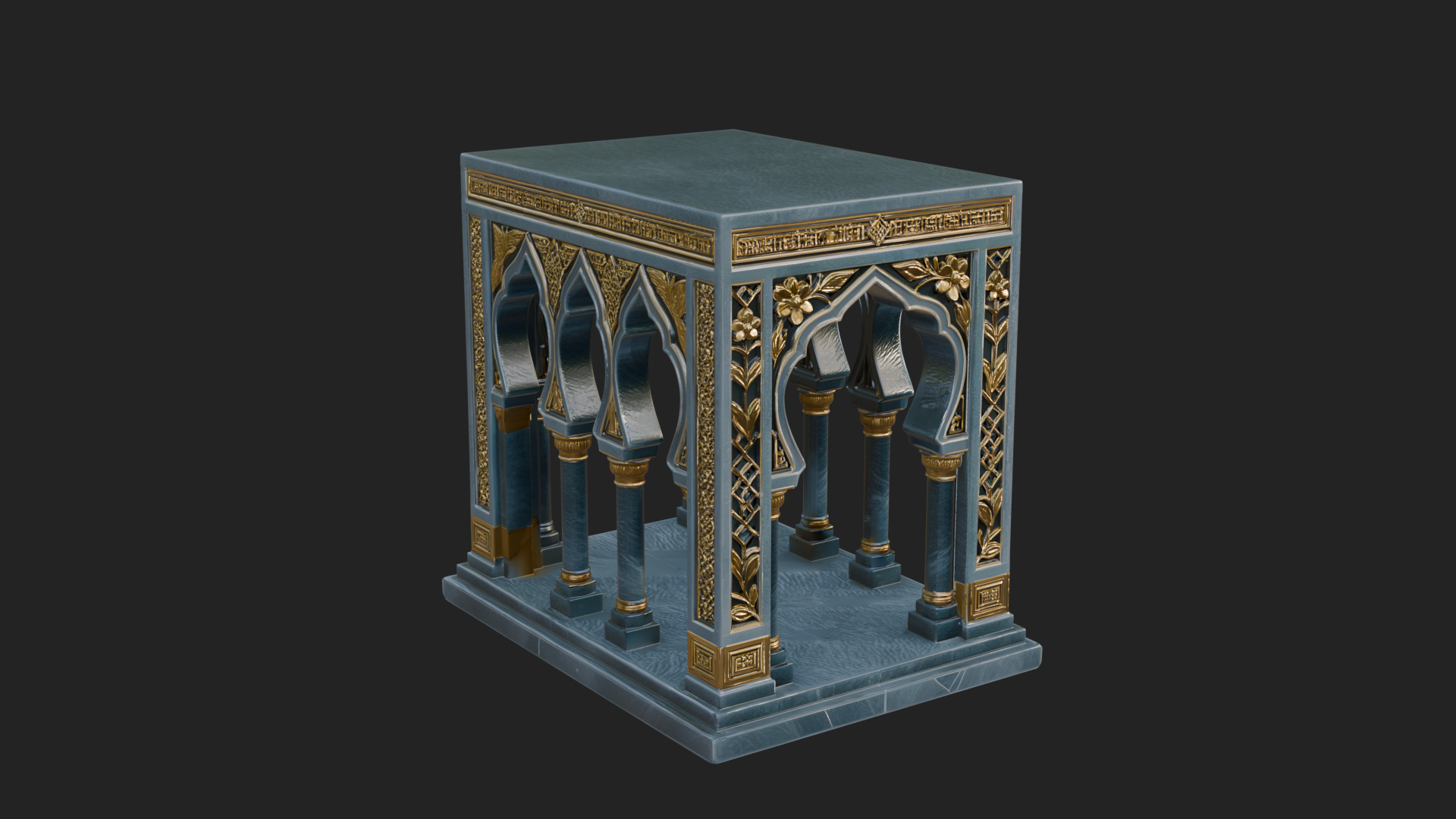 Arched Stone Pavilion Model Design 2 3D Print Model 3D Model