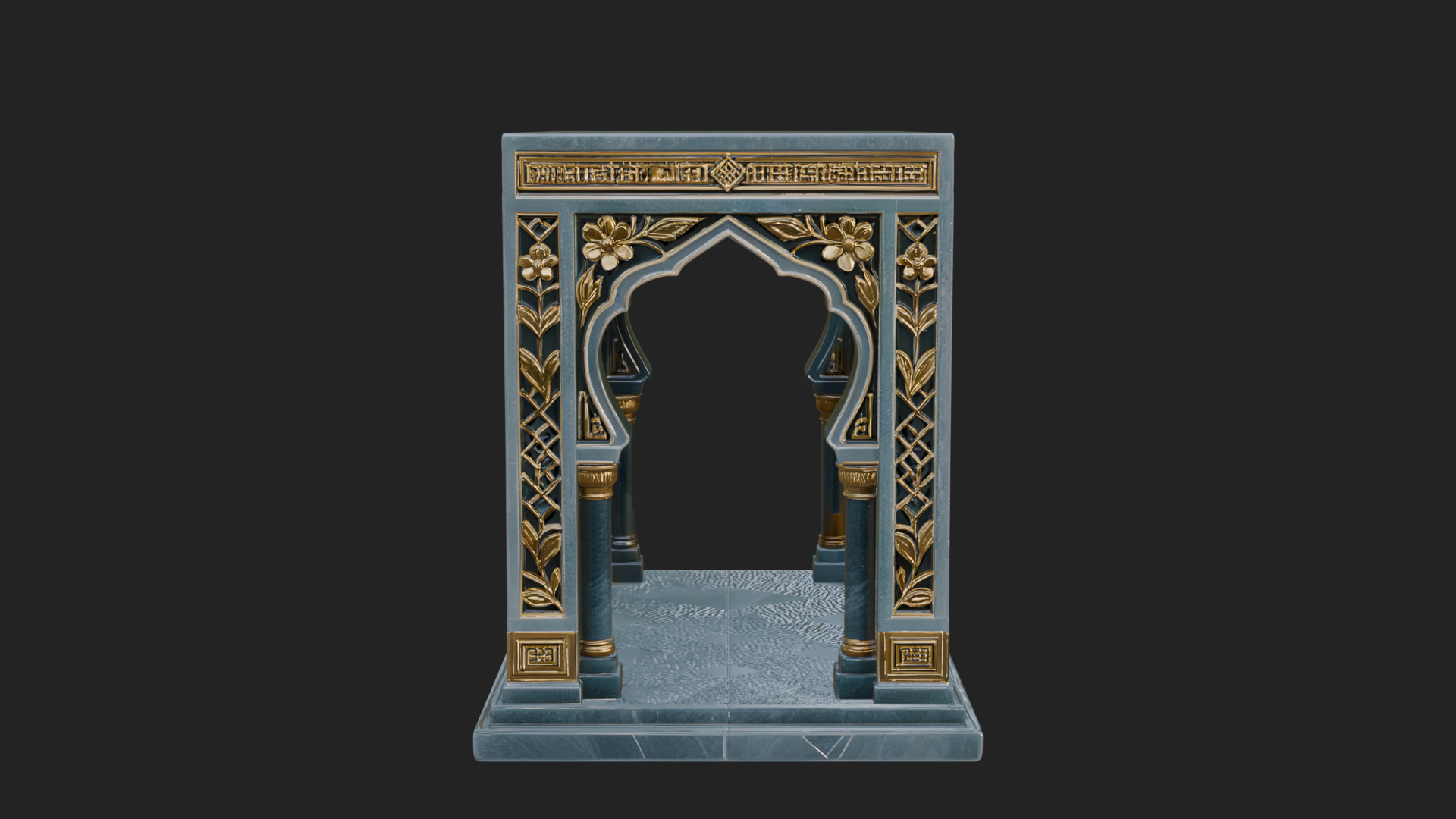 Arched Stone Pavilion Model Design 2 3D Print Model 3D Model