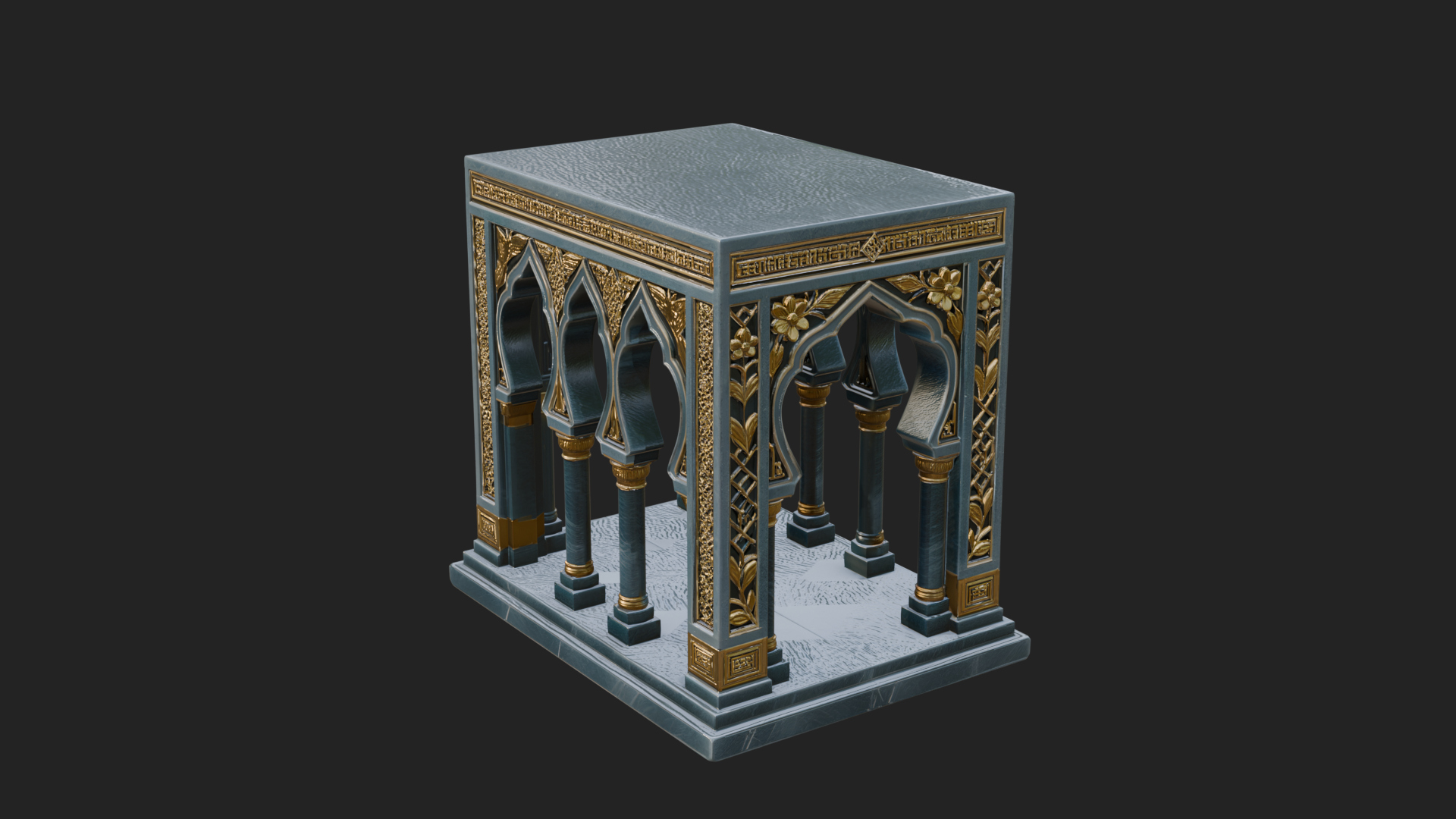 Arched Stone Pavilion Model Design 2 3D Print Model 3D Model