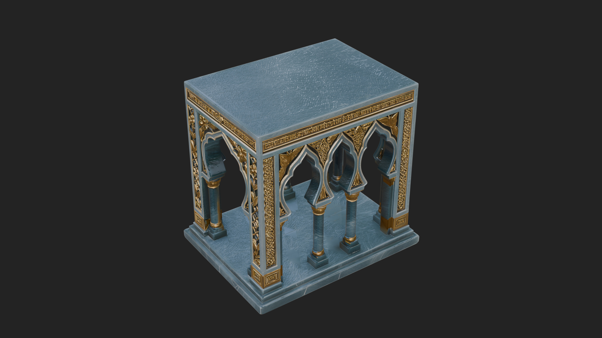 Arched Stone Pavilion Model Design 2 3D Print Model 3D Model