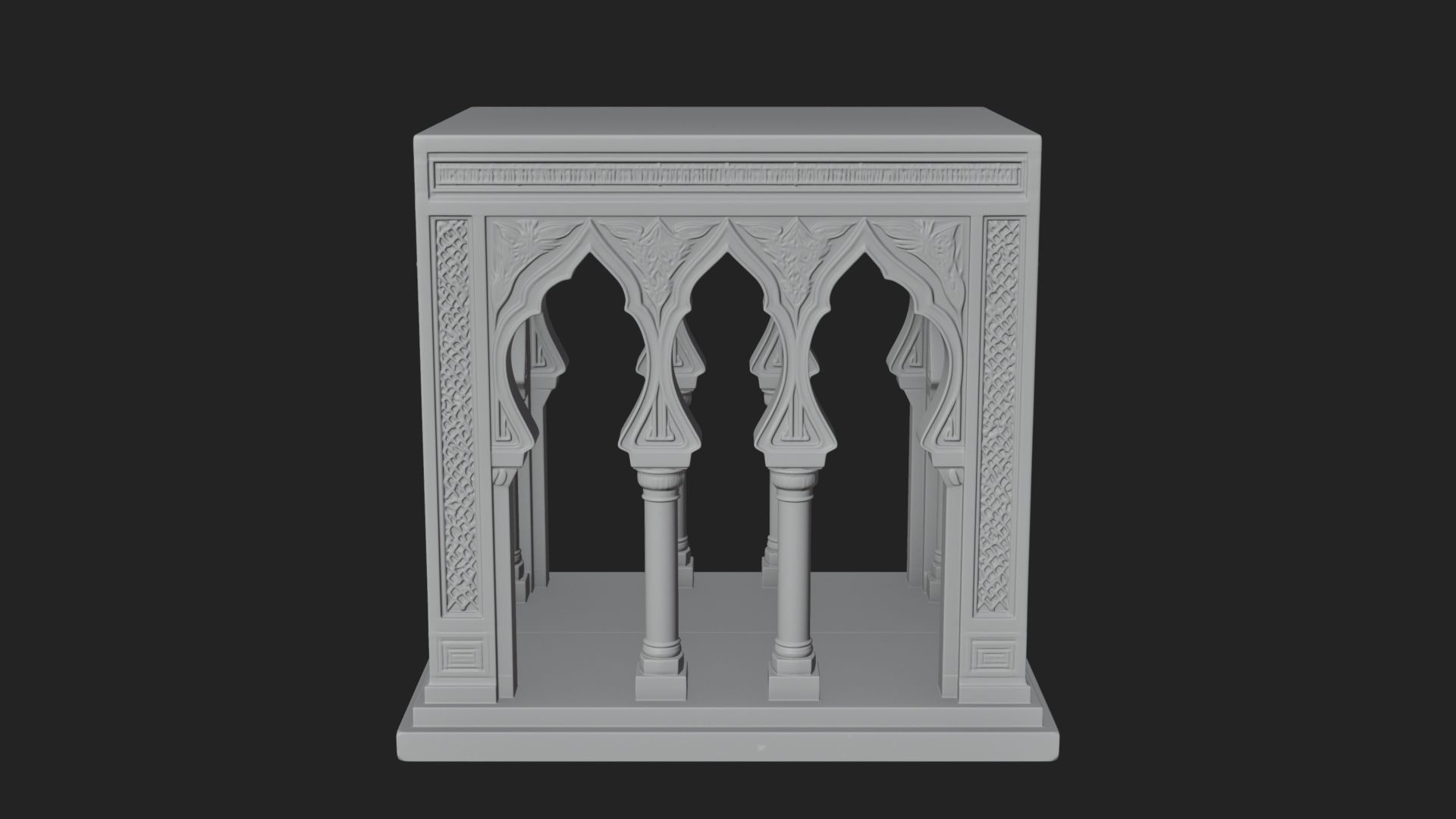 Arched Stone Pavilion Model Design 2 3D Print Model 3D Model