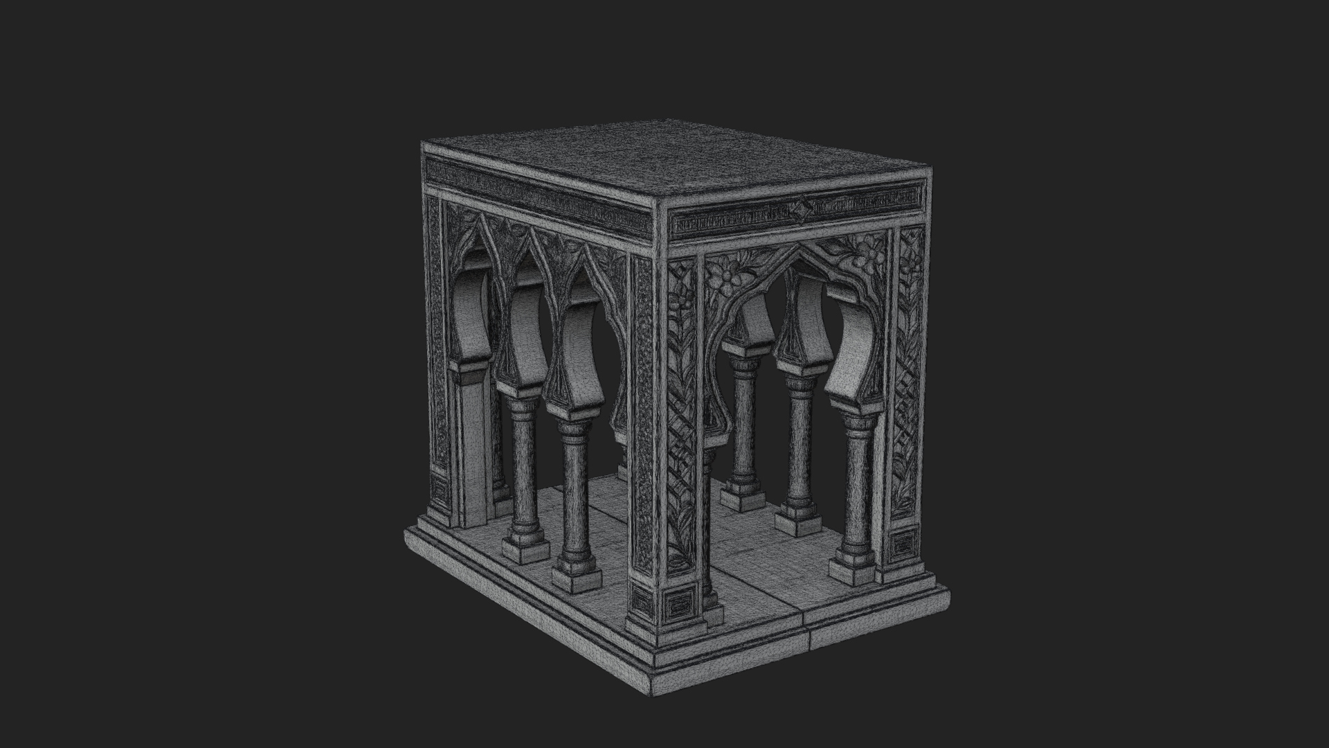Arched Stone Pavilion Model Design 2 3D Print Model 3D Model
