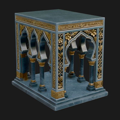 Arched Stone Pavilion Model Design 2 3D Print Model