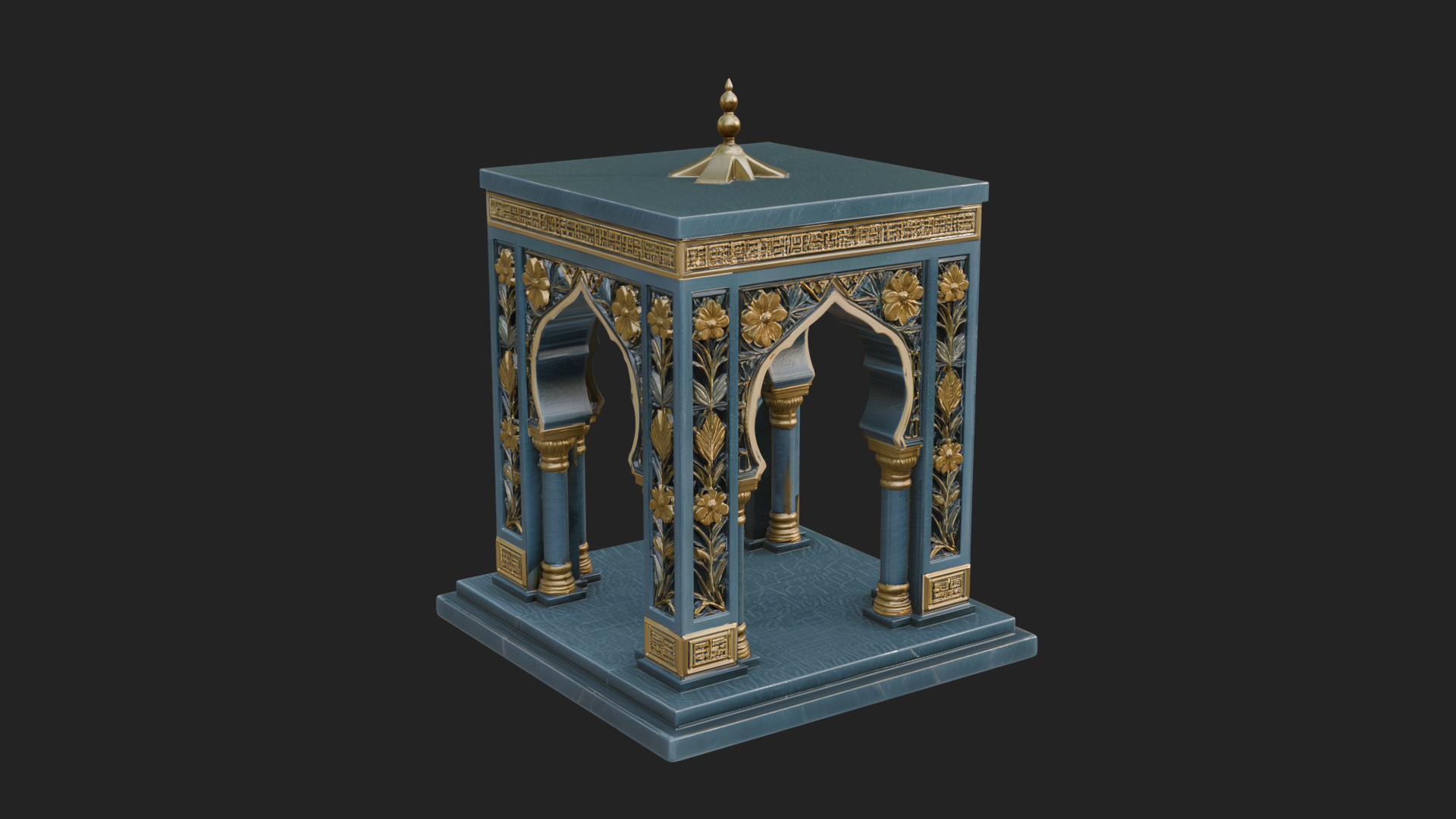 Arched Stone Pavilion Model Design 3 3D Print Model 3D Model