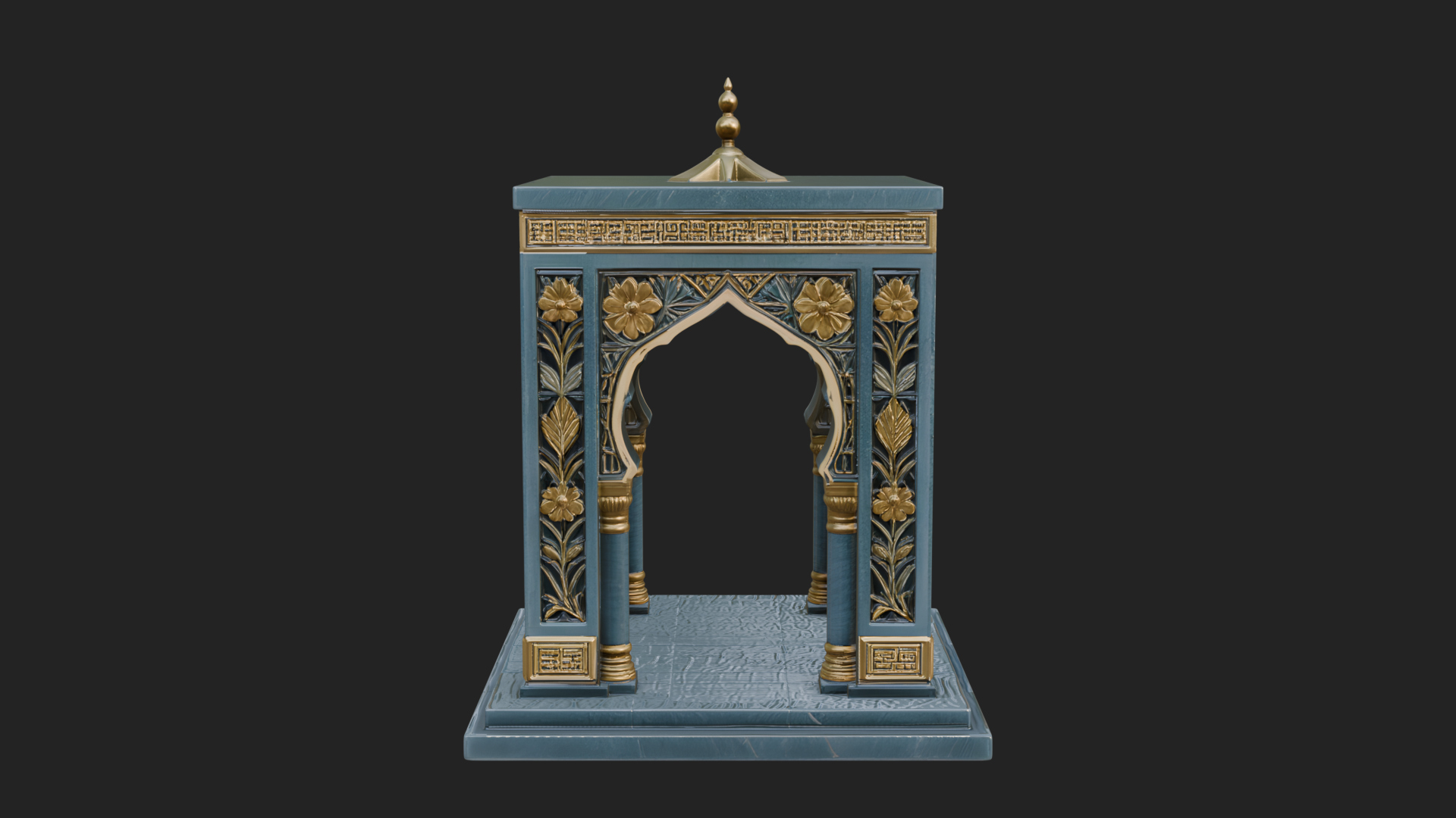 Arched Stone Pavilion Model Design 3 3D Print Model 3D Model