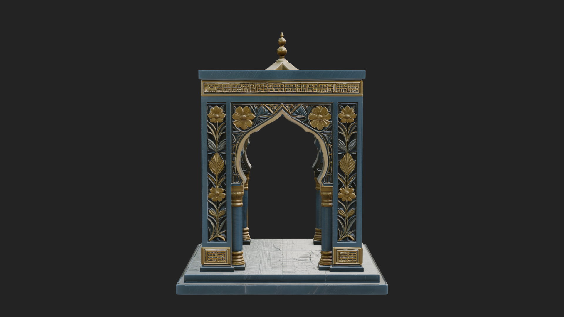 Arched Stone Pavilion Model Design 3 3D Print Model 3D Model