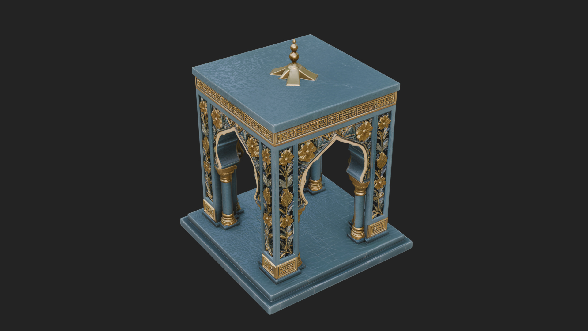 Arched Stone Pavilion Model Design 3 3D Print Model 3D Model
