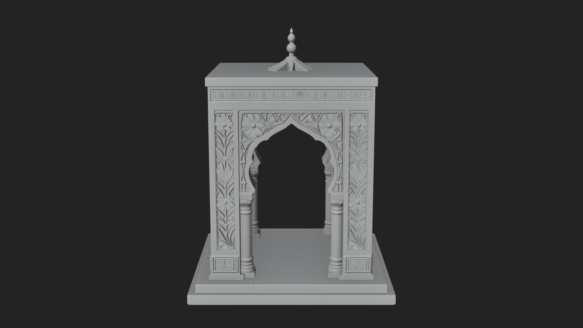 Arched Stone Pavilion Model Design 3 3D Print Model 3D Model