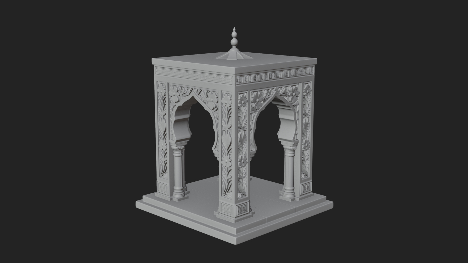 Arched Stone Pavilion Model Design 3 3D Print Model 3D Model