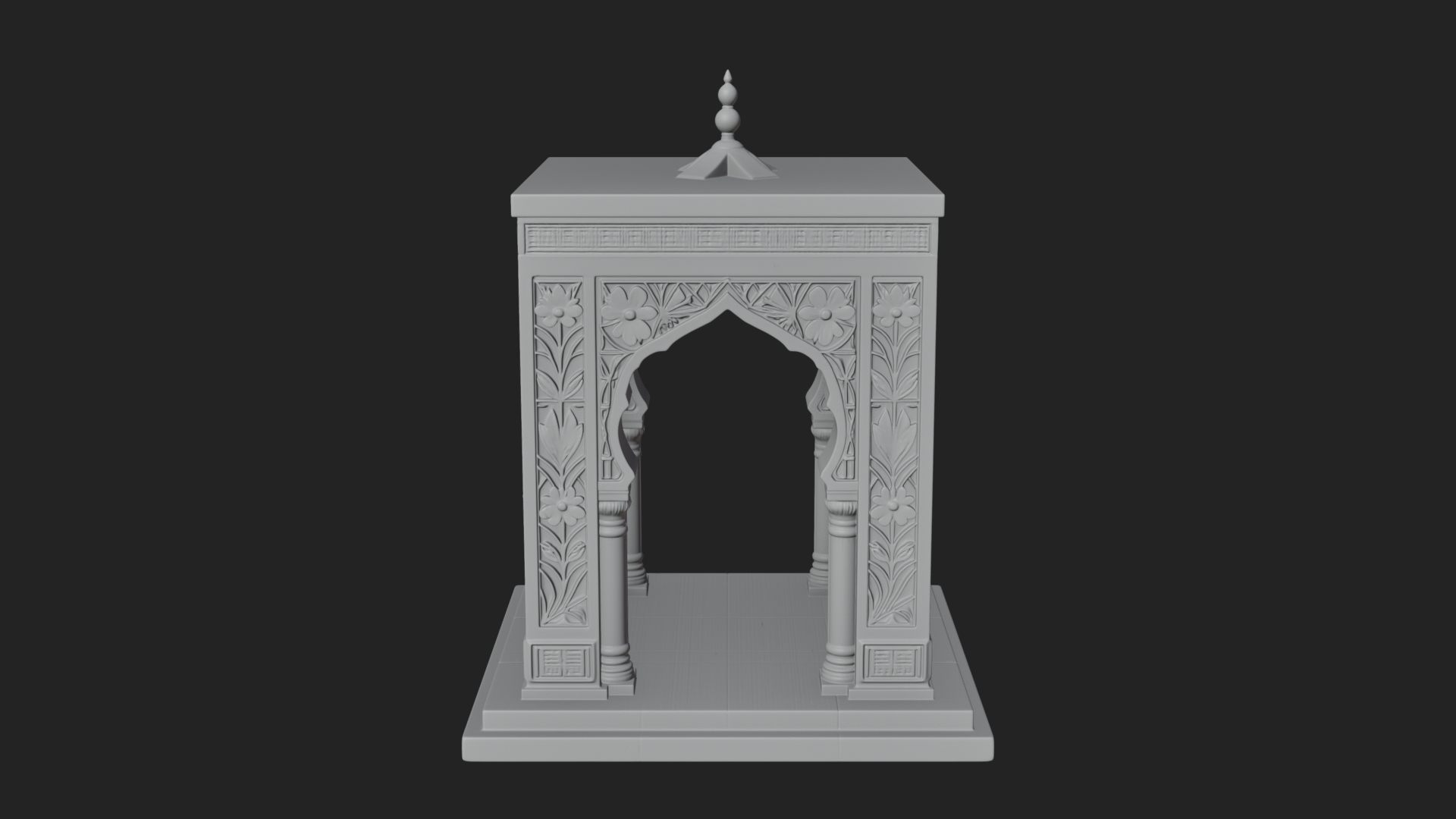 Arched Stone Pavilion Model Design 3 3D Print Model 3D Model