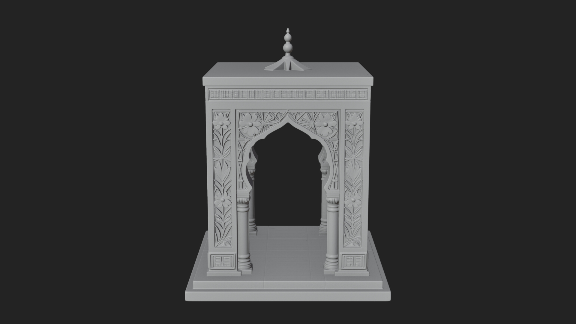 Arched Stone Pavilion Model Design 3 3D Print Model 3D Model