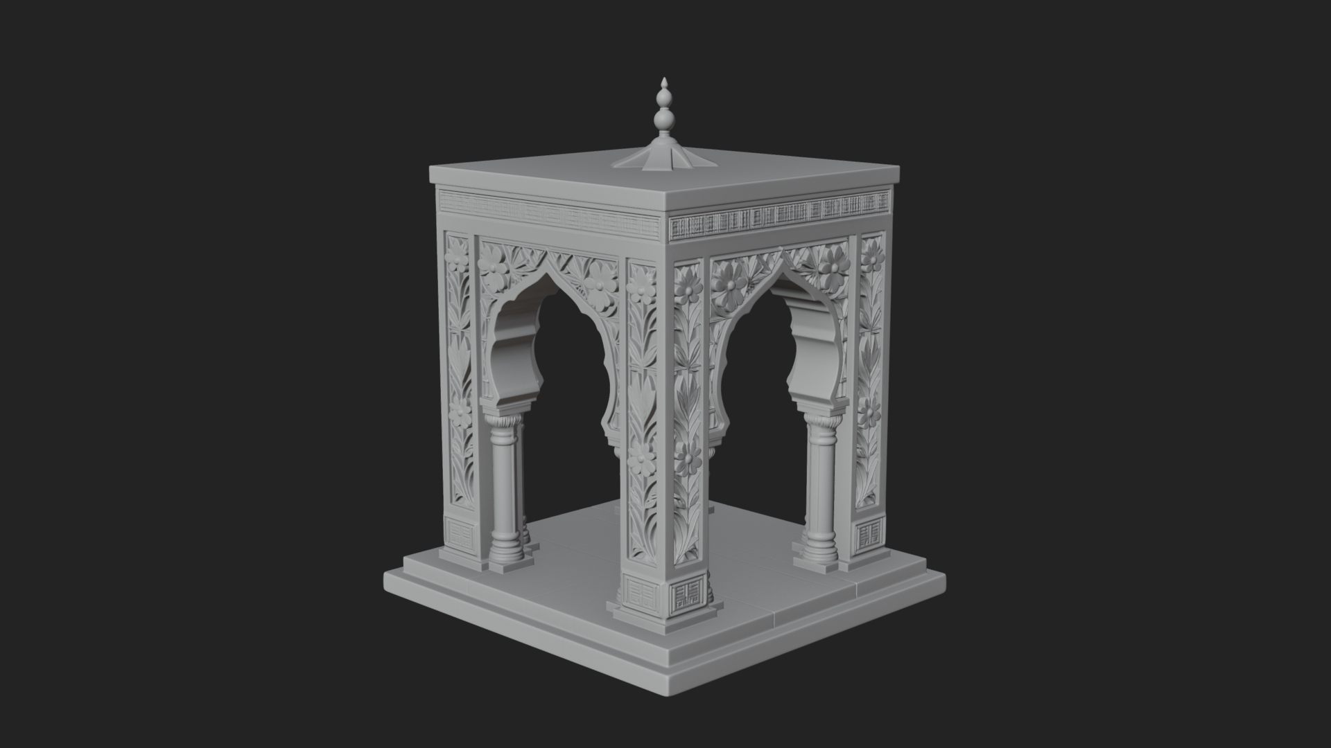 Arched Stone Pavilion Model Design 3 3D Print Model 3D Model