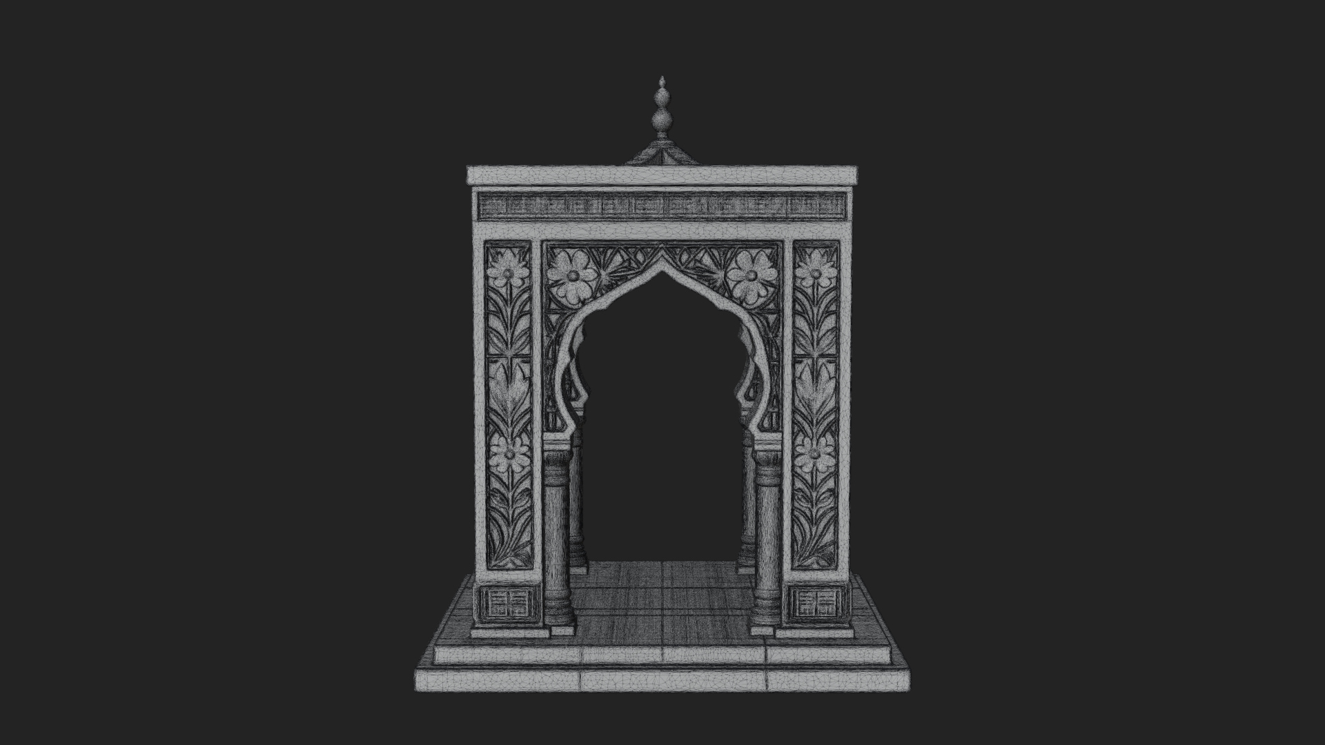 Arched Stone Pavilion Model Design 3 3D Print Model 3D Model