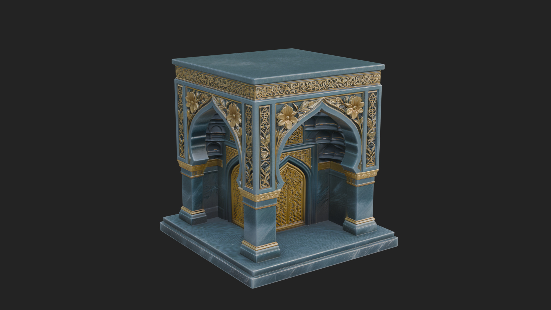 Arched Stone Pavilion Model Design 4 3D Print Model 3D Model