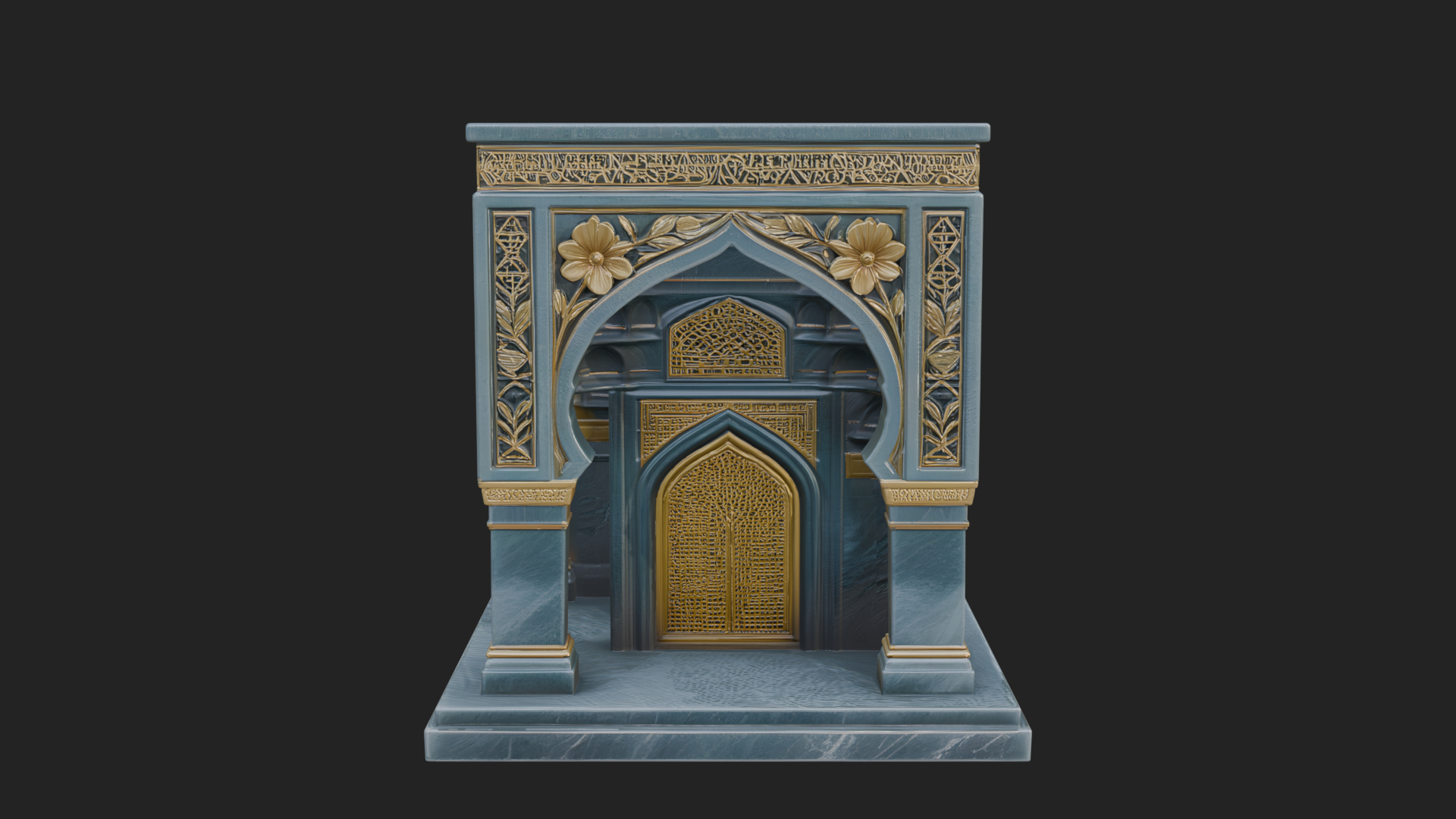 Arched Stone Pavilion Model Design 4 3D Print Model 3D Model