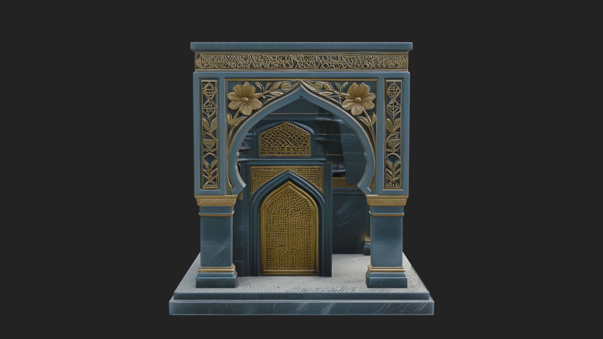 Arched Stone Pavilion Model Design 4 3D Print Model 3D Model
