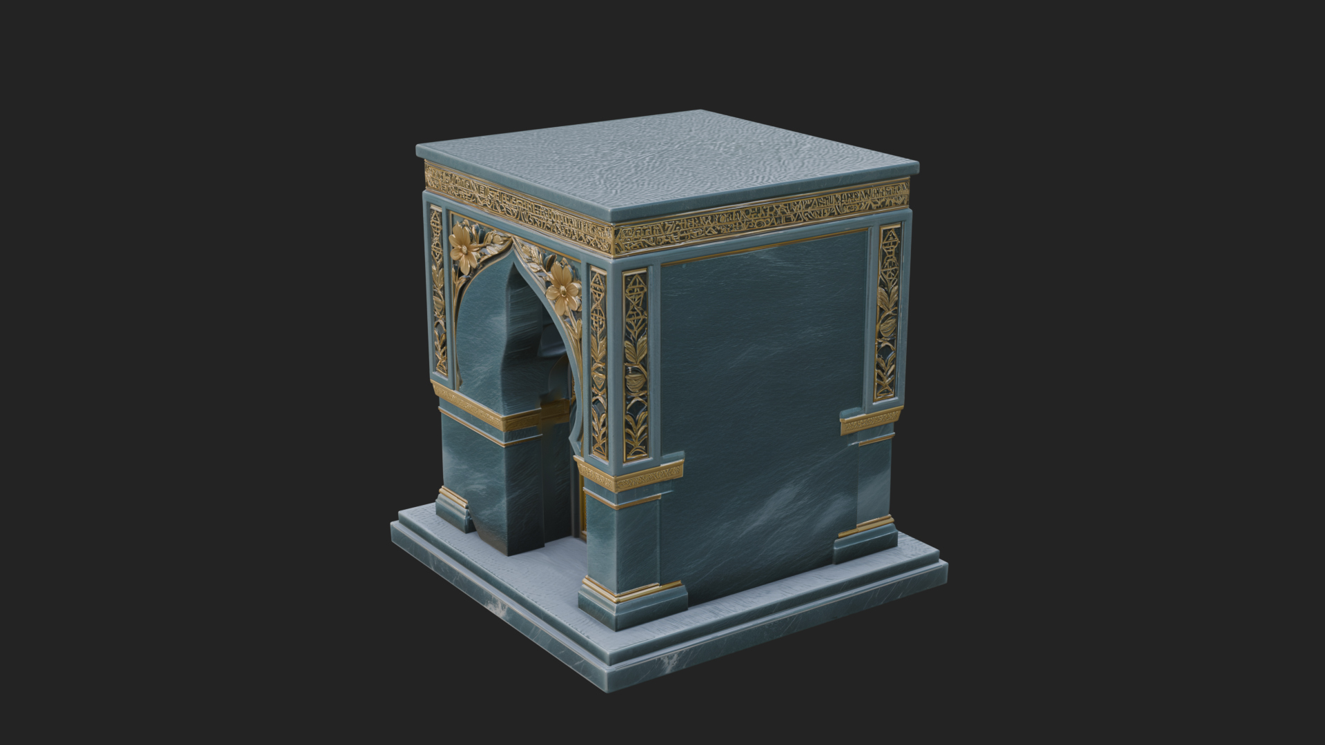 Arched Stone Pavilion Model Design 4 3D Print Model 3D Model
