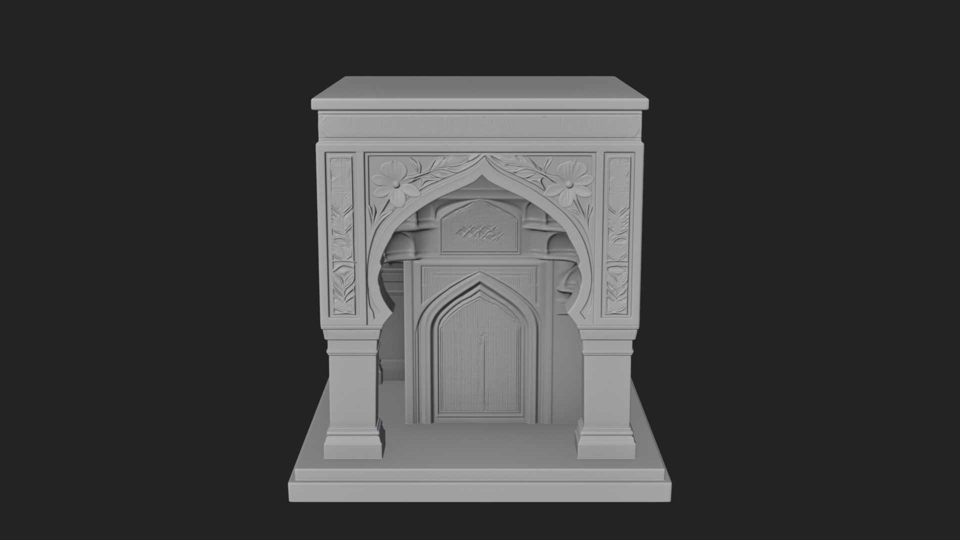 Arched Stone Pavilion Model Design 4 3D Print Model 3D Model