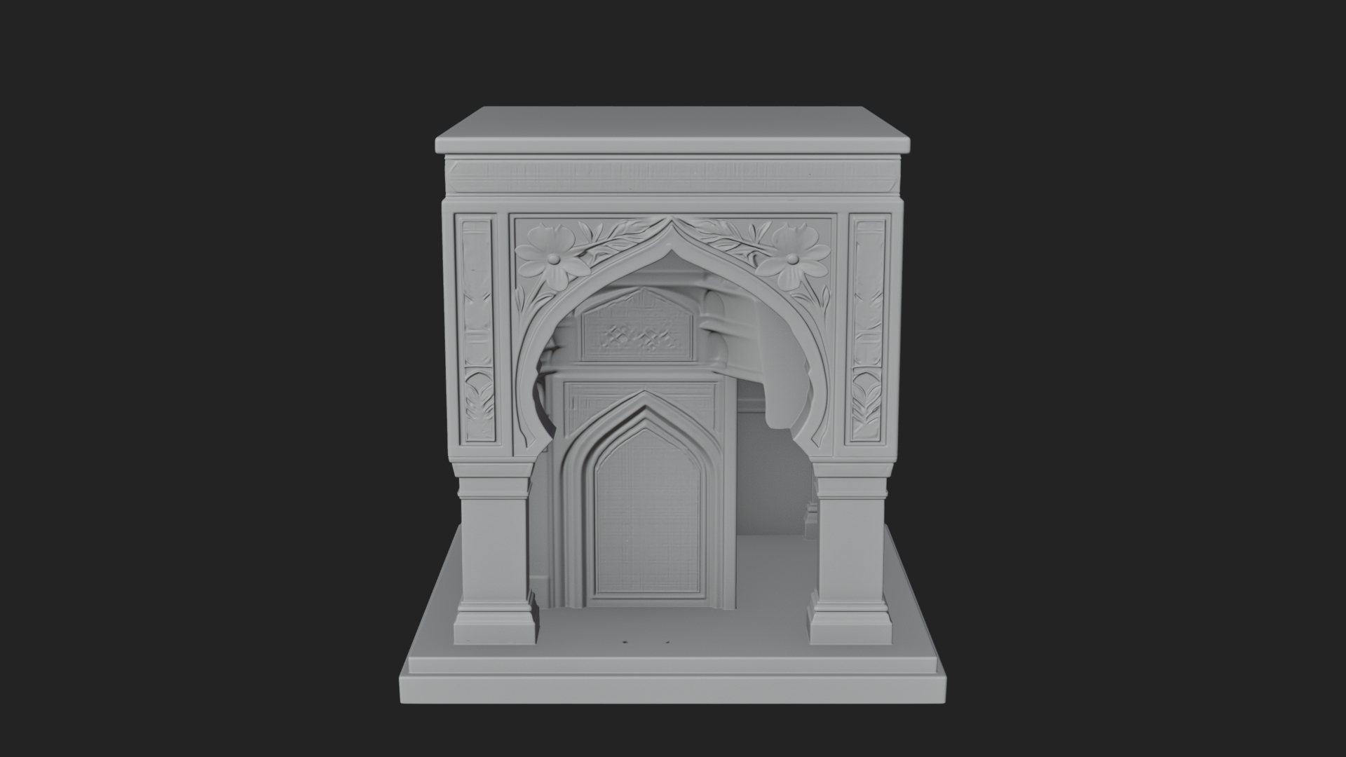 Arched Stone Pavilion Model Design 4 3D Print Model 3D Model