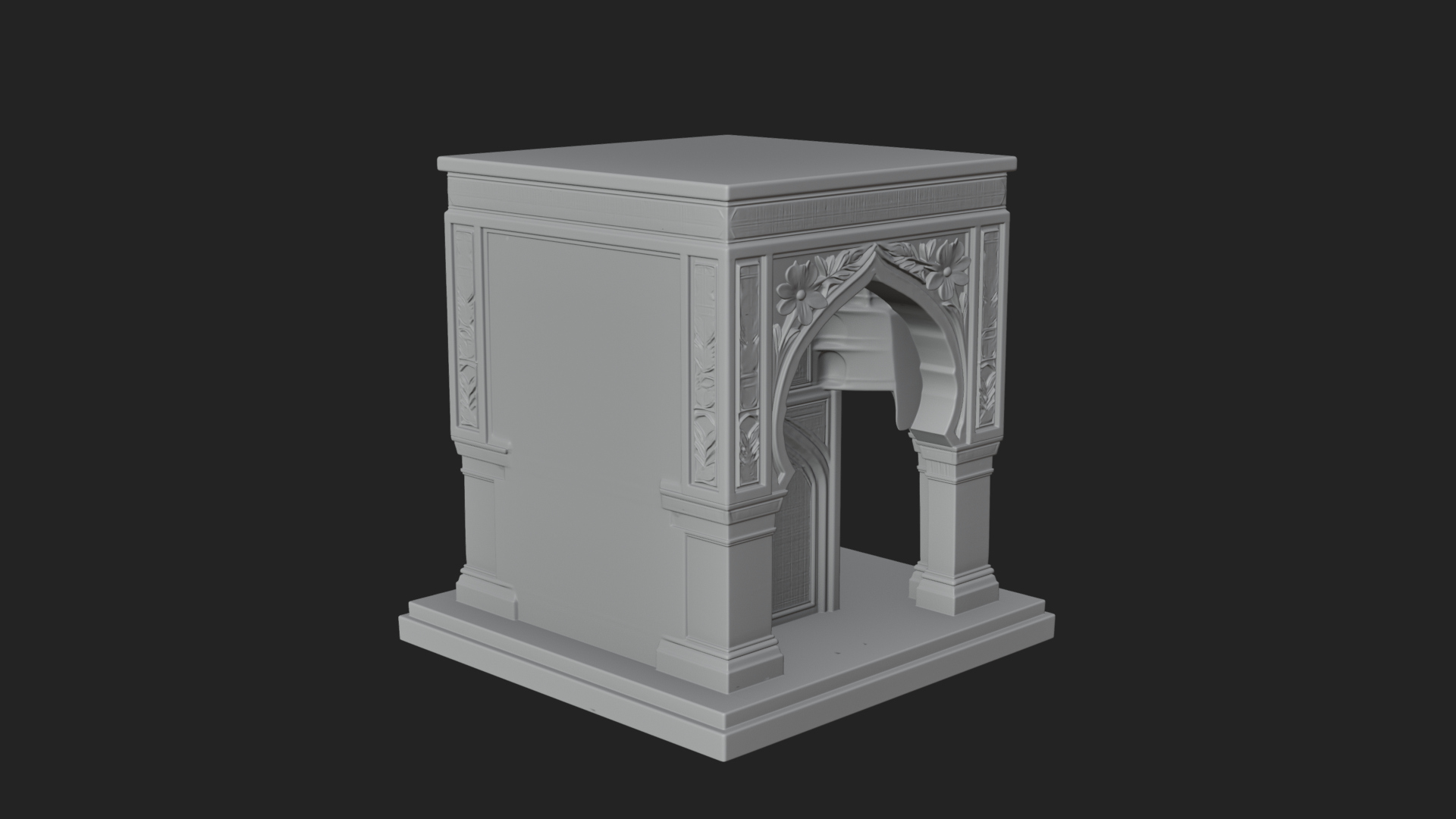 Arched Stone Pavilion Model Design 4 3D Print Model 3D Model