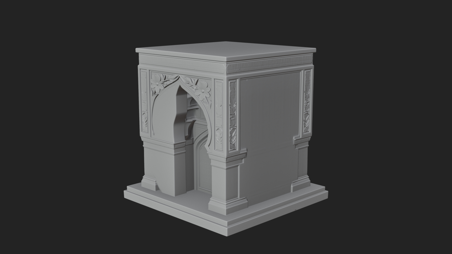 Arched Stone Pavilion Model Design 4 3D Print Model 3D Model