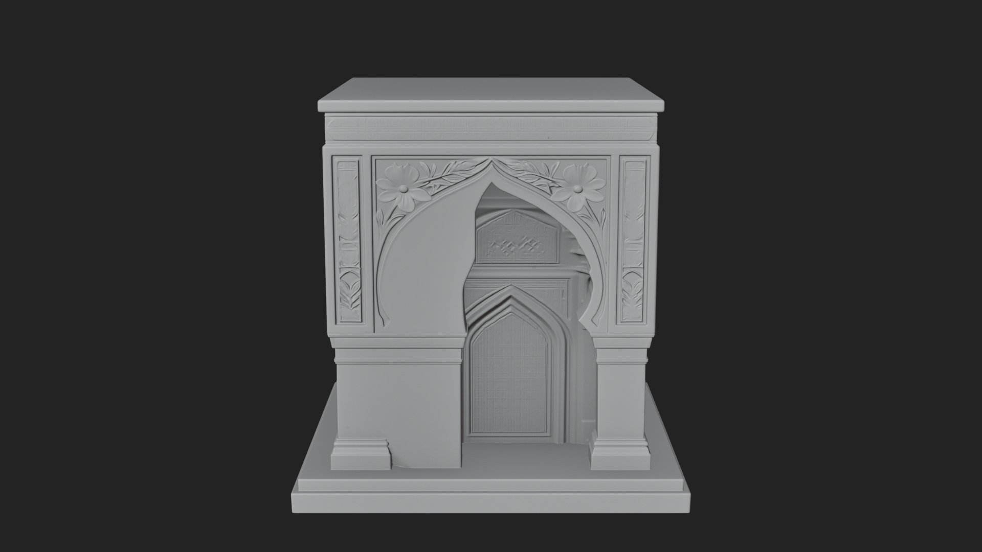 Arched Stone Pavilion Model Design 4 3D Print Model 3D Model