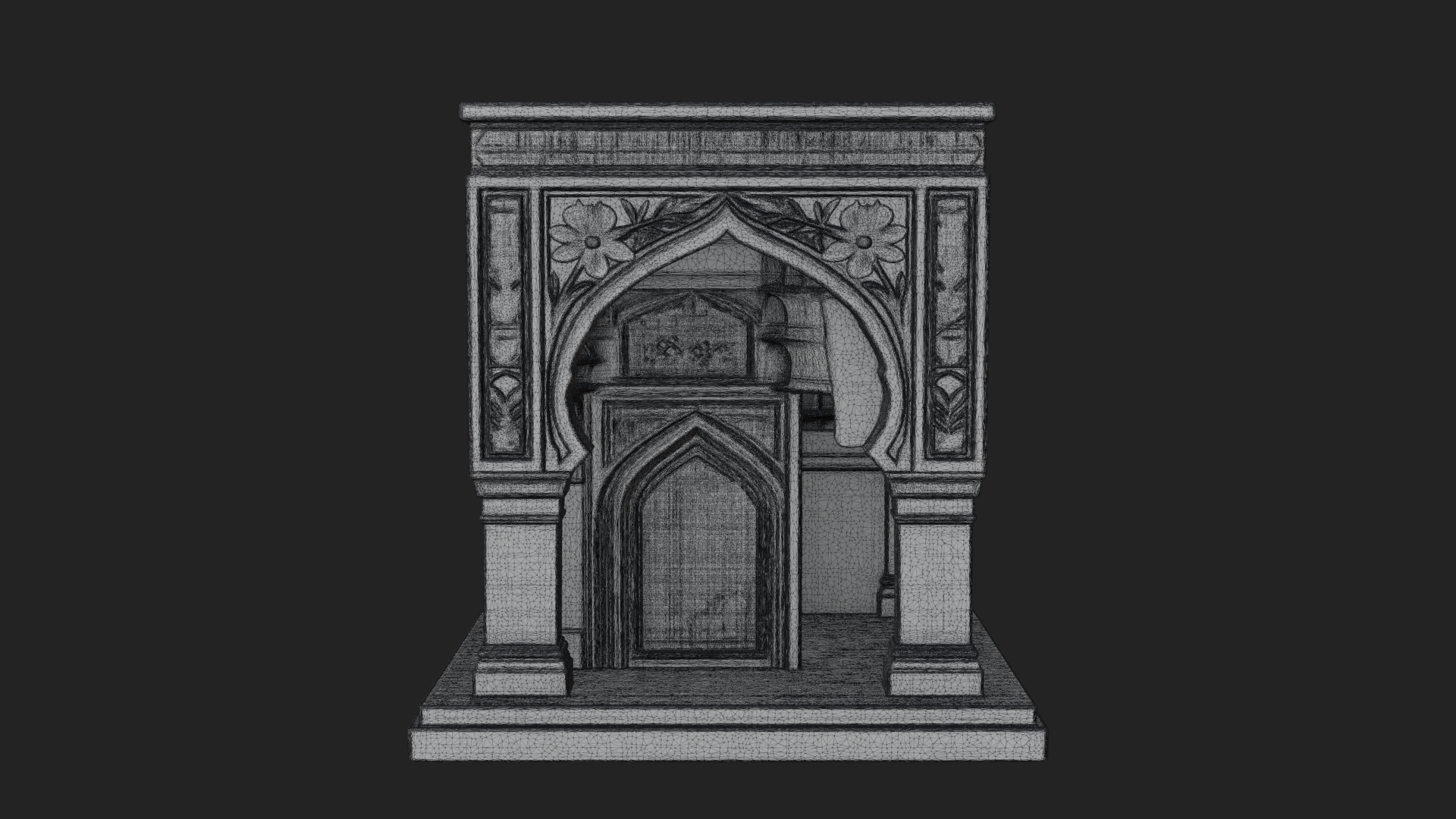 Arched Stone Pavilion Model Design 4 3D Print Model 3D Model