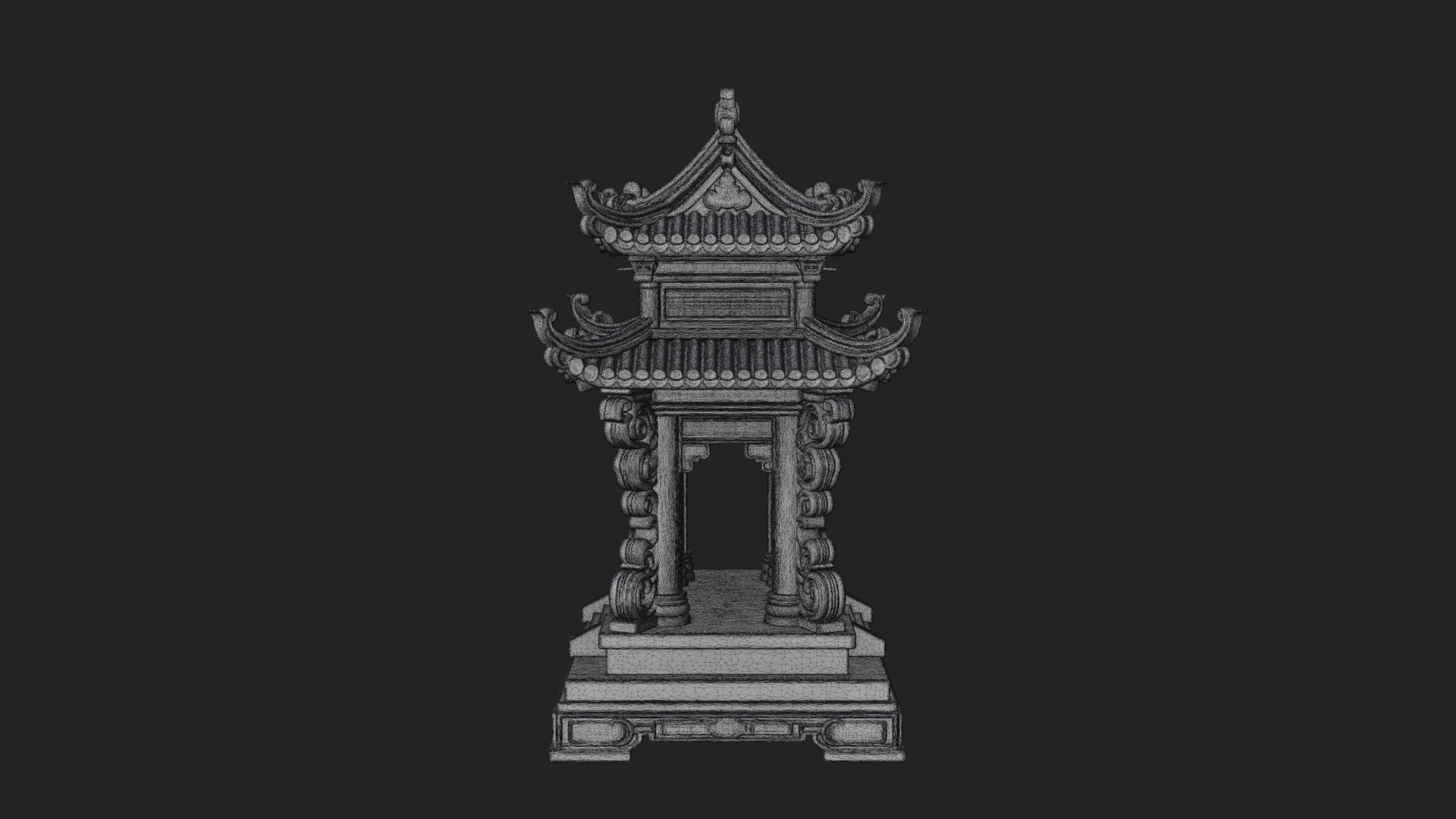 Arched Stone Pavilion Model Design 5 3D Print Model 3D Model
