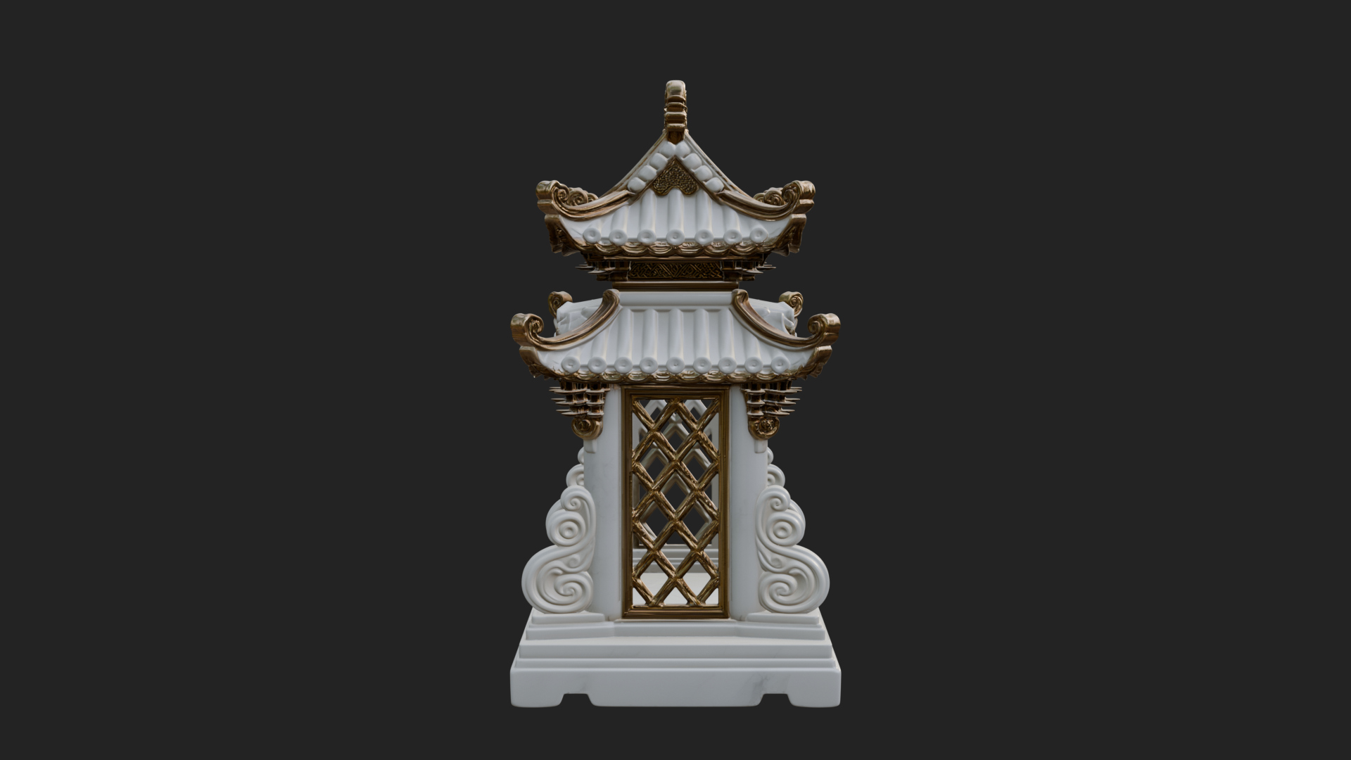 Arched Stone Pavilion Model Design 6 3D Print Model 3D Model