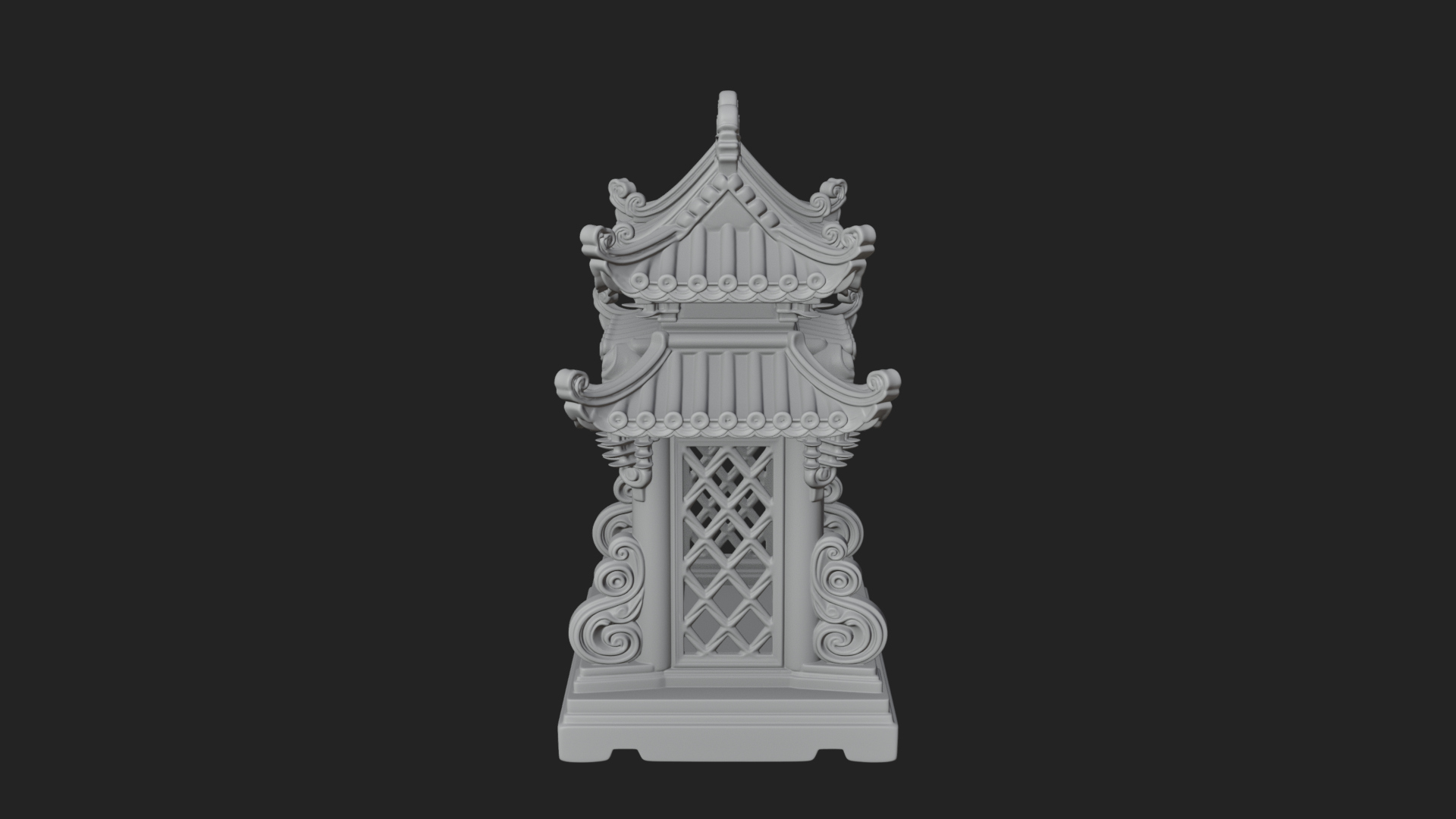Arched Stone Pavilion Model Design 6 3D Print Model 3D Model